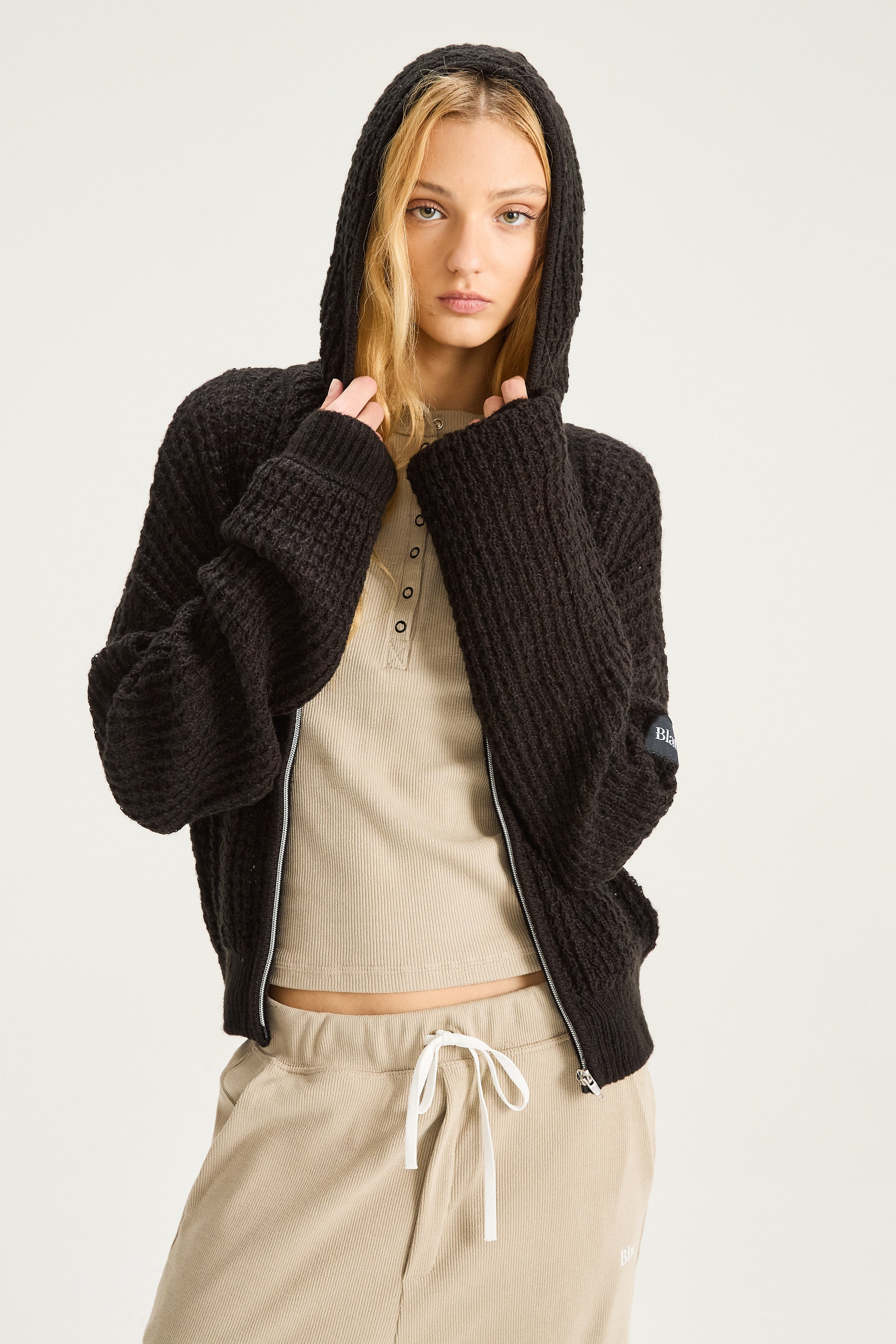 Sweater con Cierre Drift - Negro