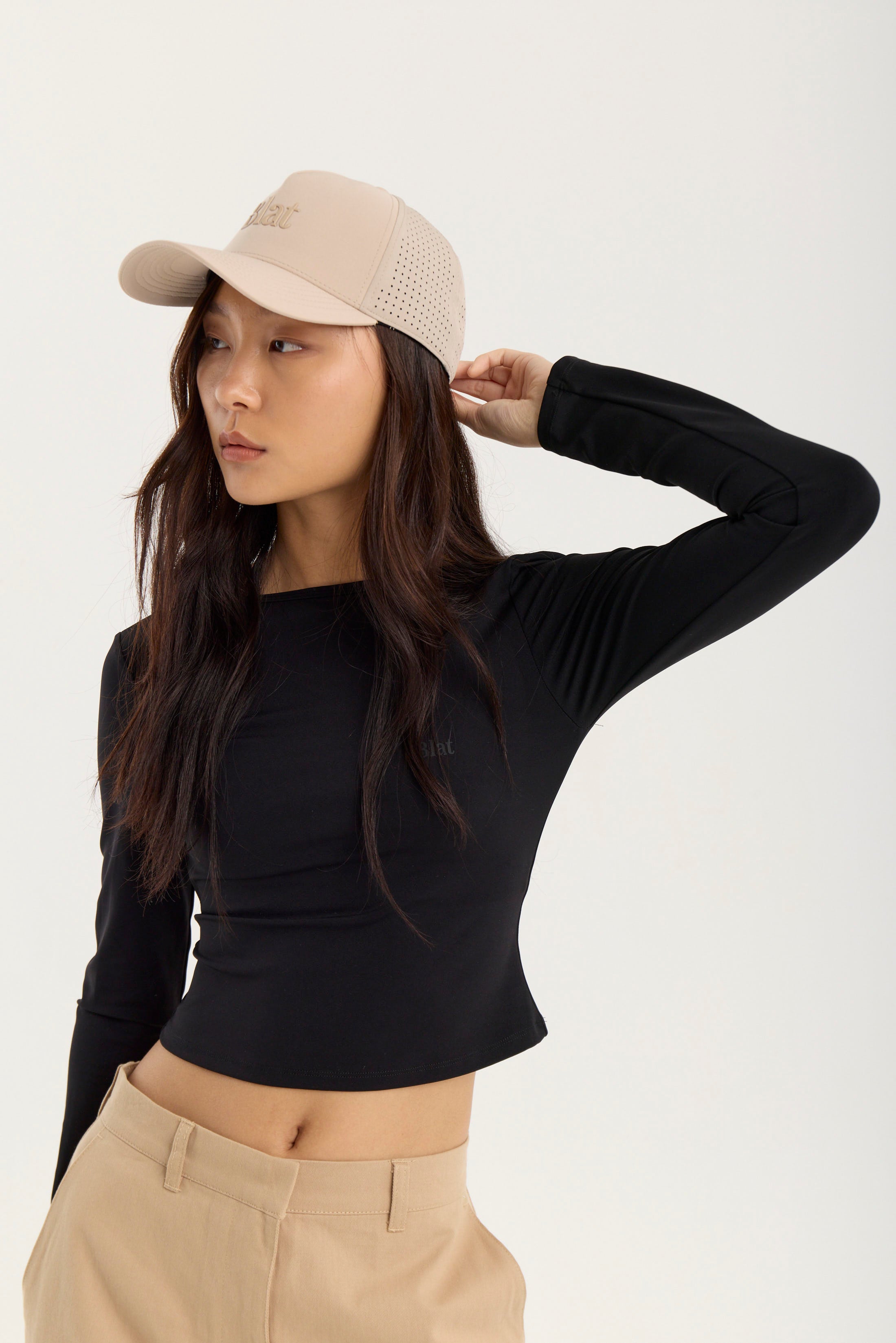 Top Manga Larga Backless - PureSkin® - Negro