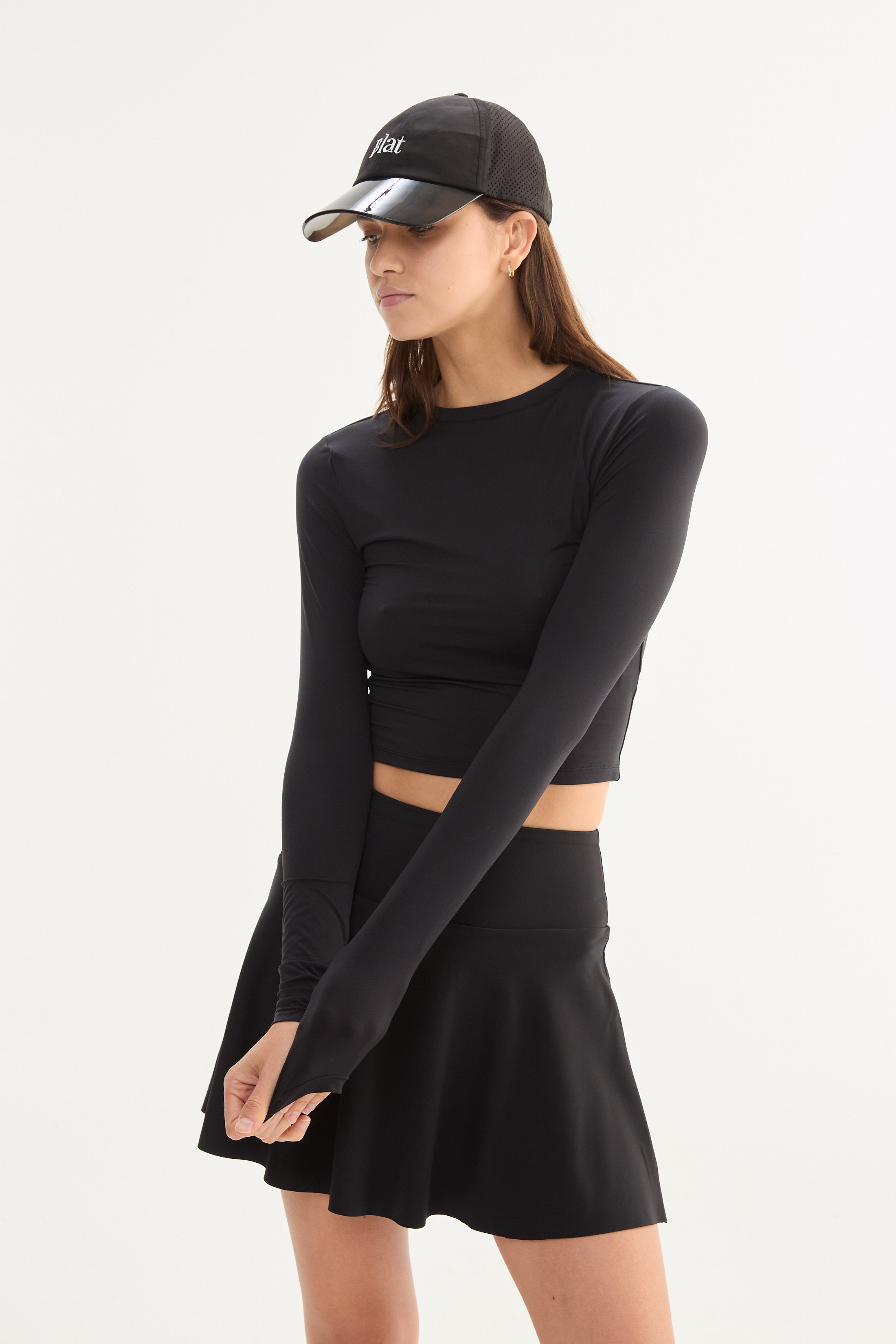 Top Manga Larga Tide - PureSkin® - Negro
