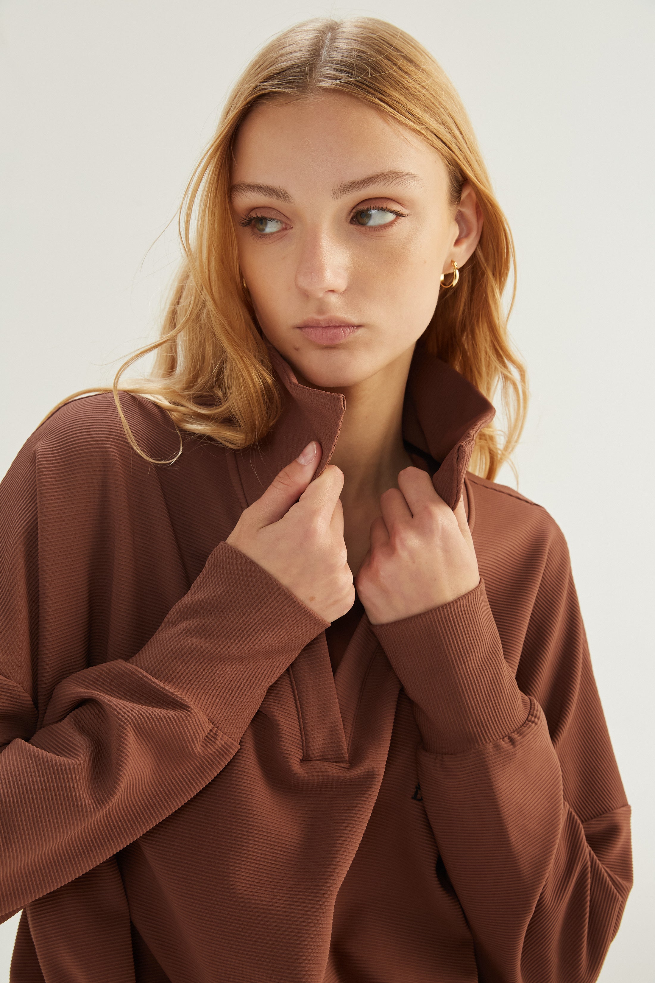 Buzo Jumper Armony - SleekRib® - Chocolate