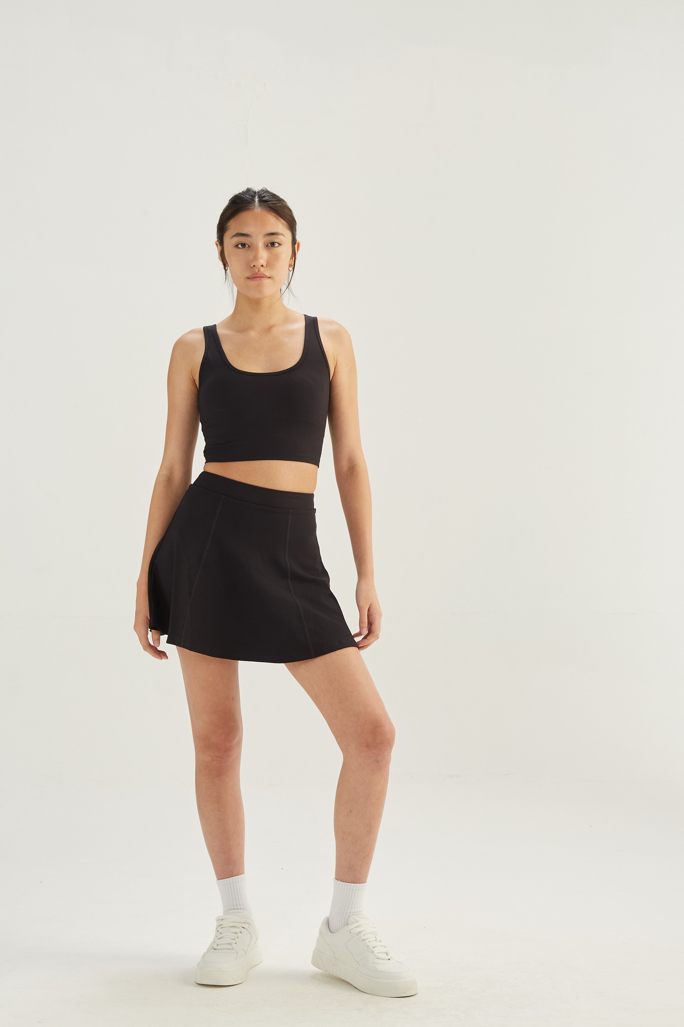 Pollera Court - SleekRib® - Negro