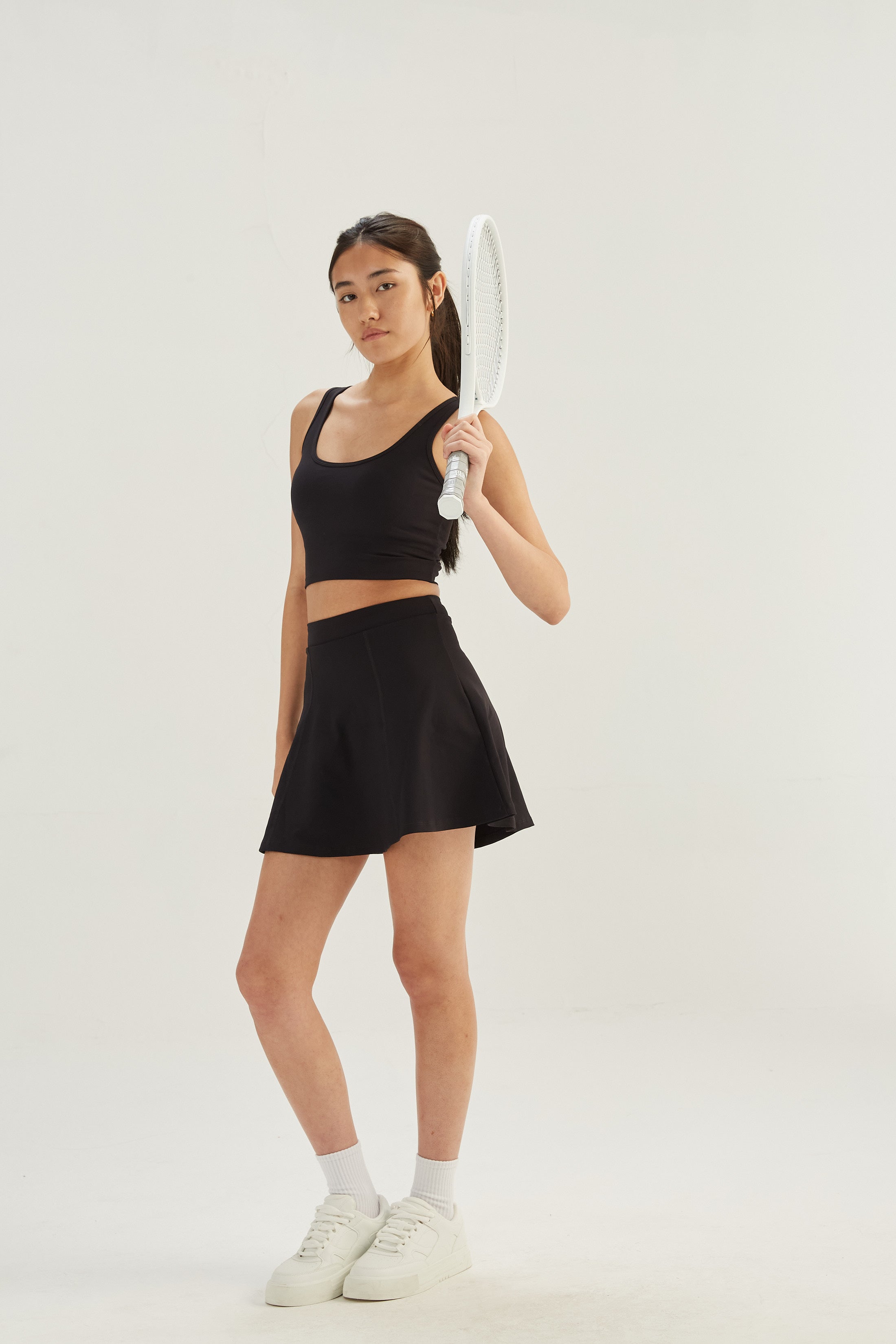 Pollera Court - SleekRib® - Negro