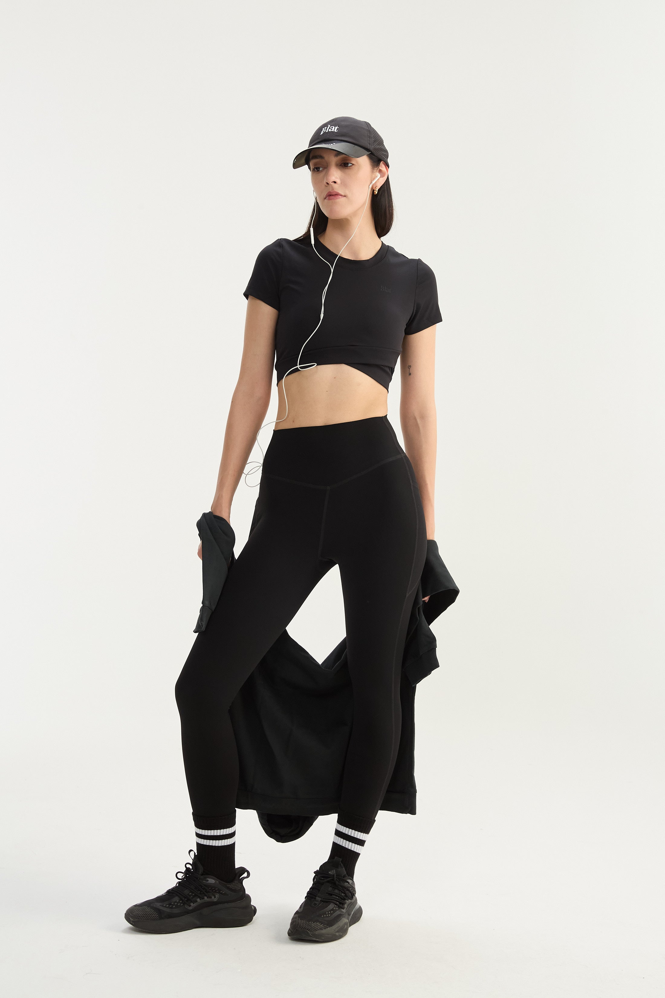 Top Manga Corta Glint - PureSkin® - Negro