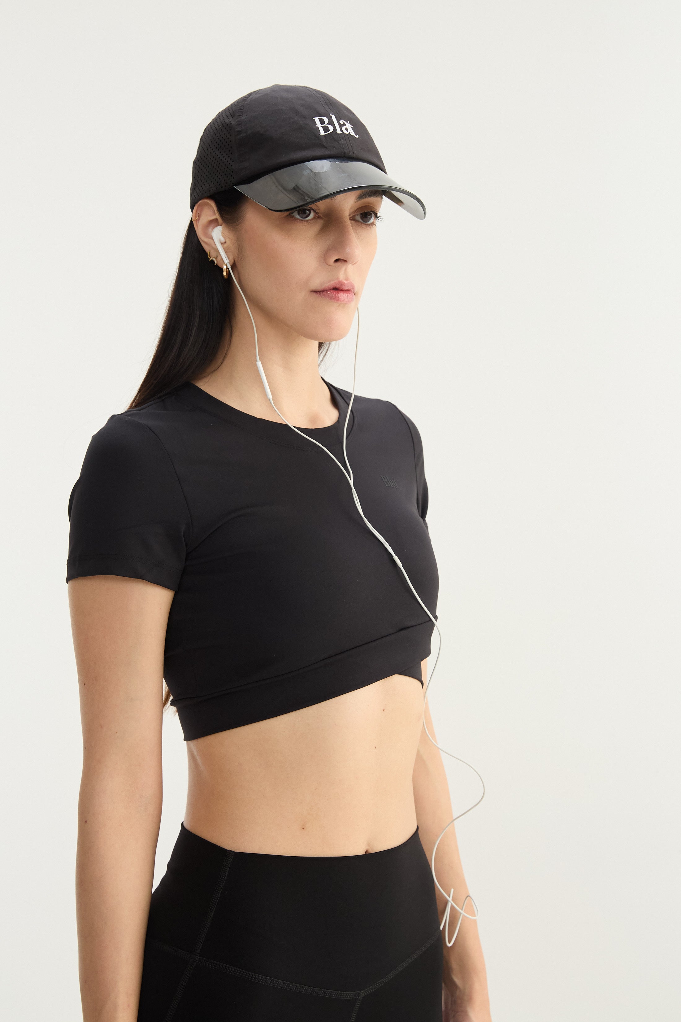 Top Manga Corta Glint - PureSkin® - Negro