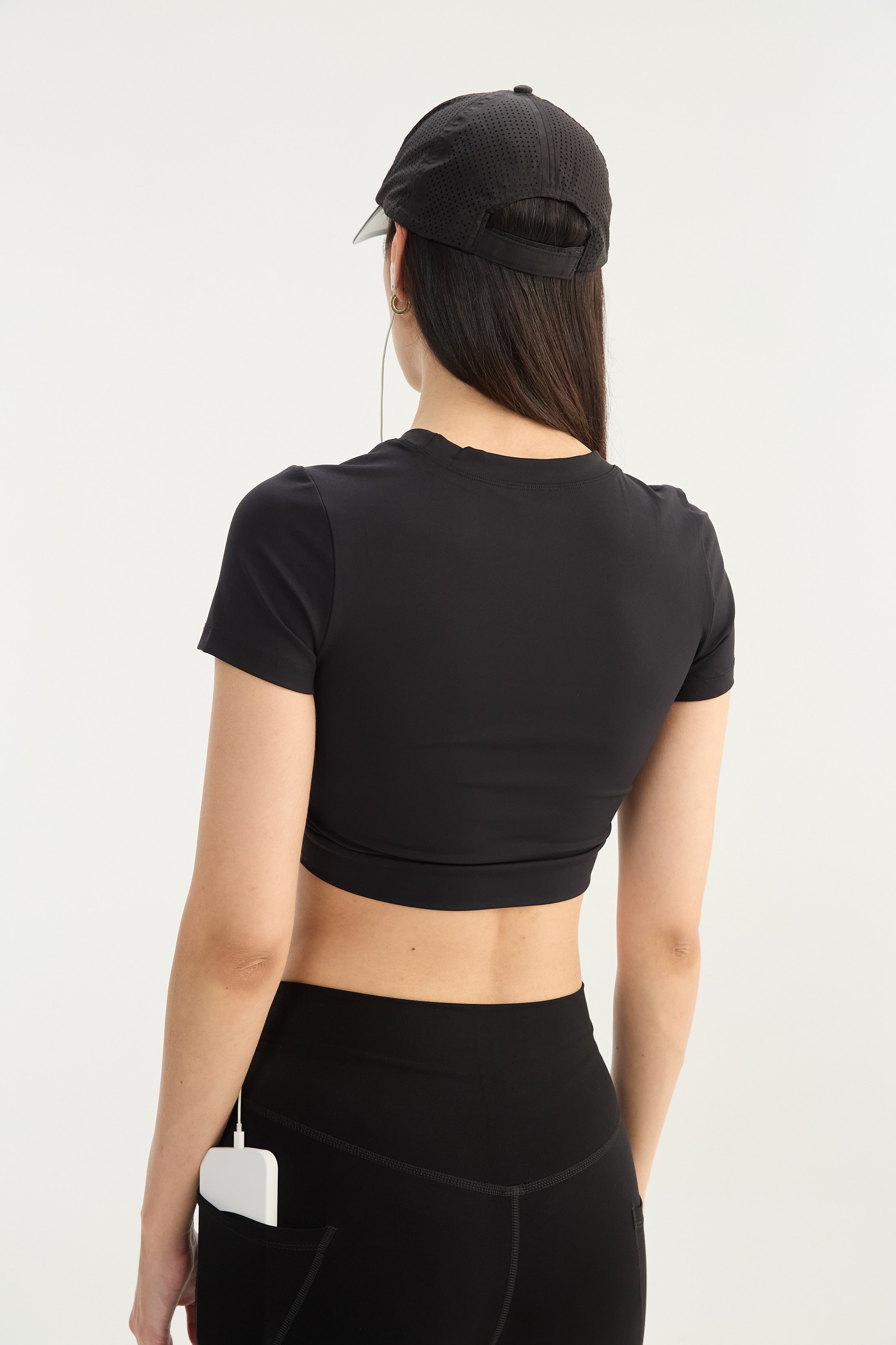 Top Manga Corta Glint - PureSkin® - Negro