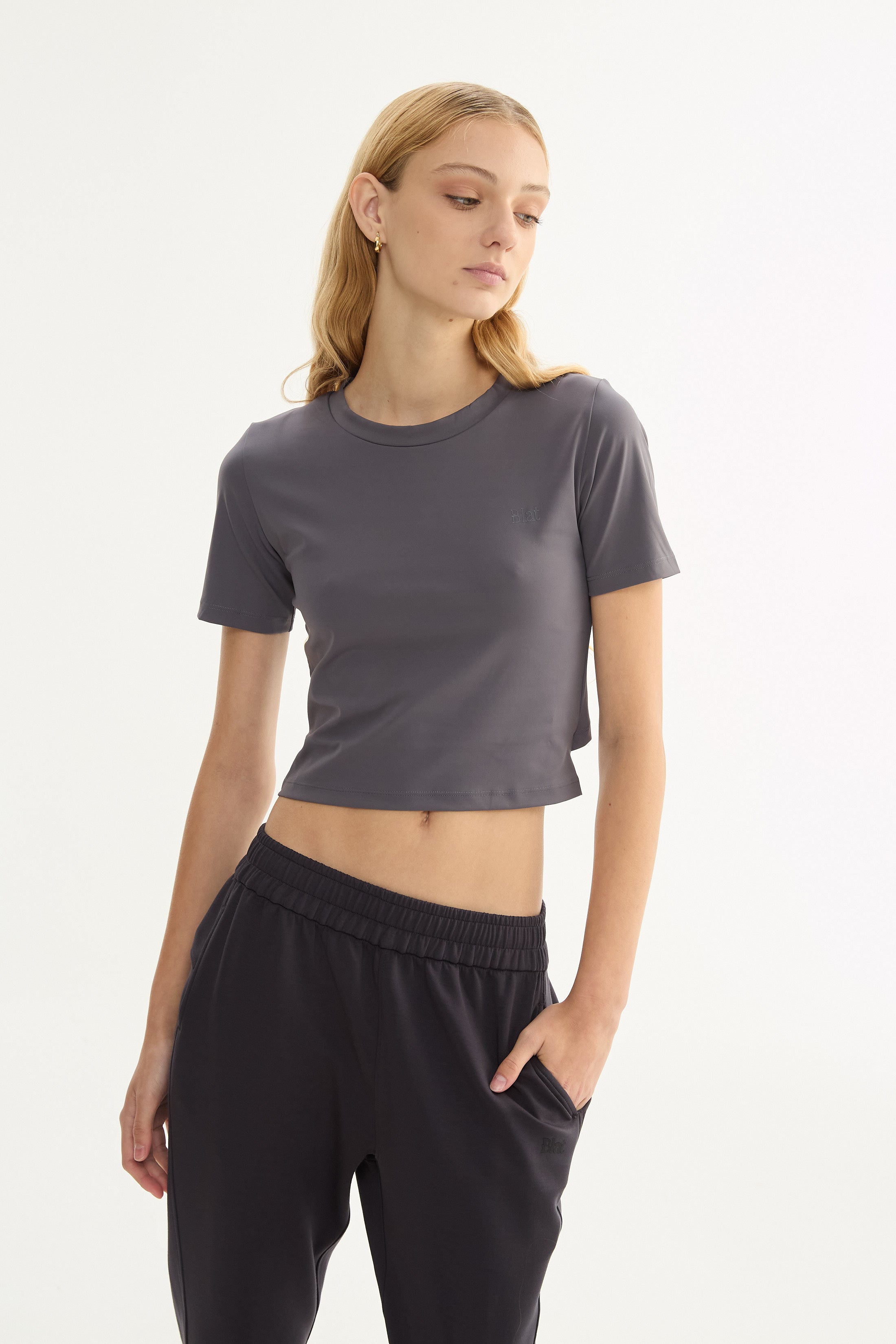 Top Manga Corta Shine - PureSkin® - Acero