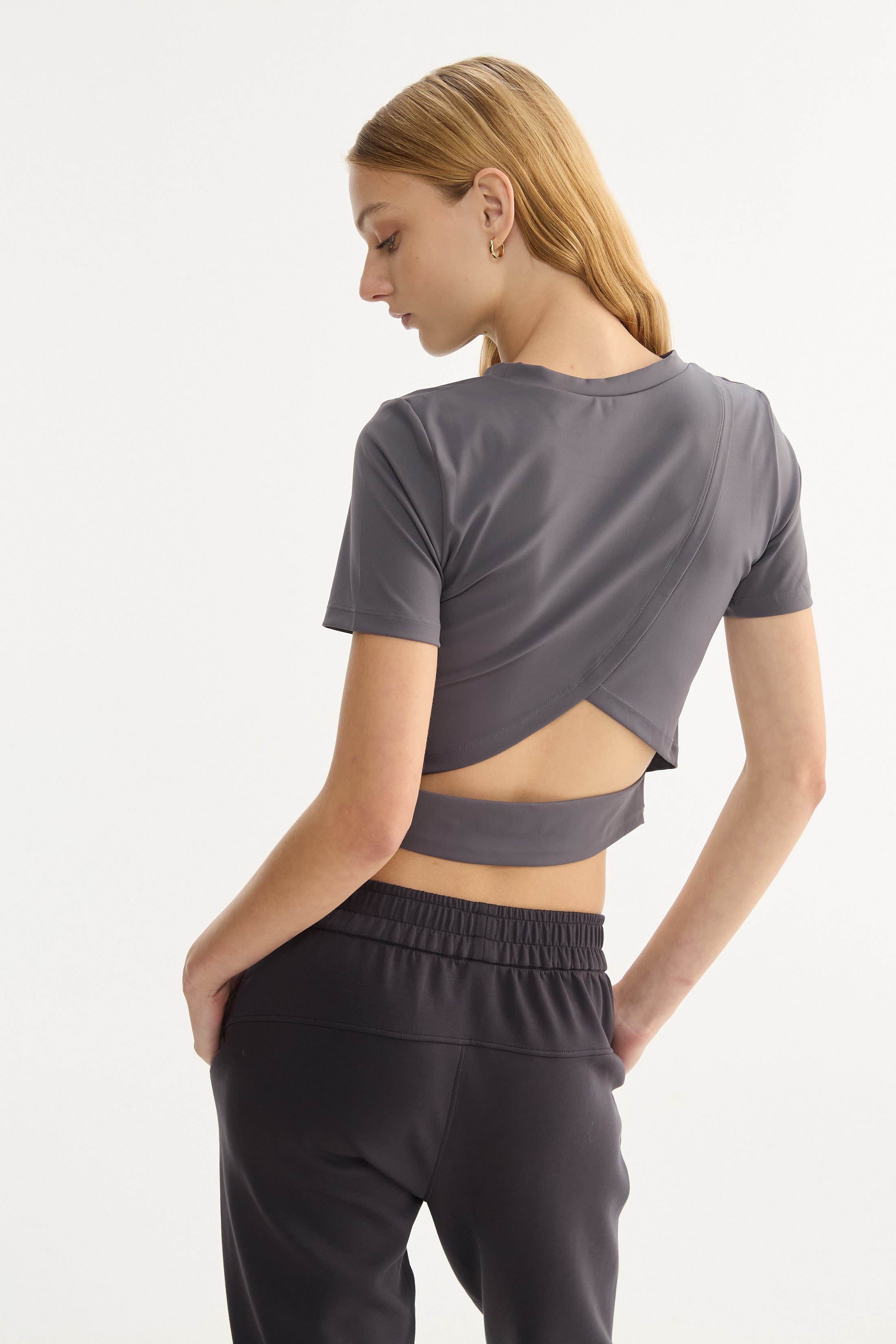 Top Manga Corta Shine - PureSkin® - Acero