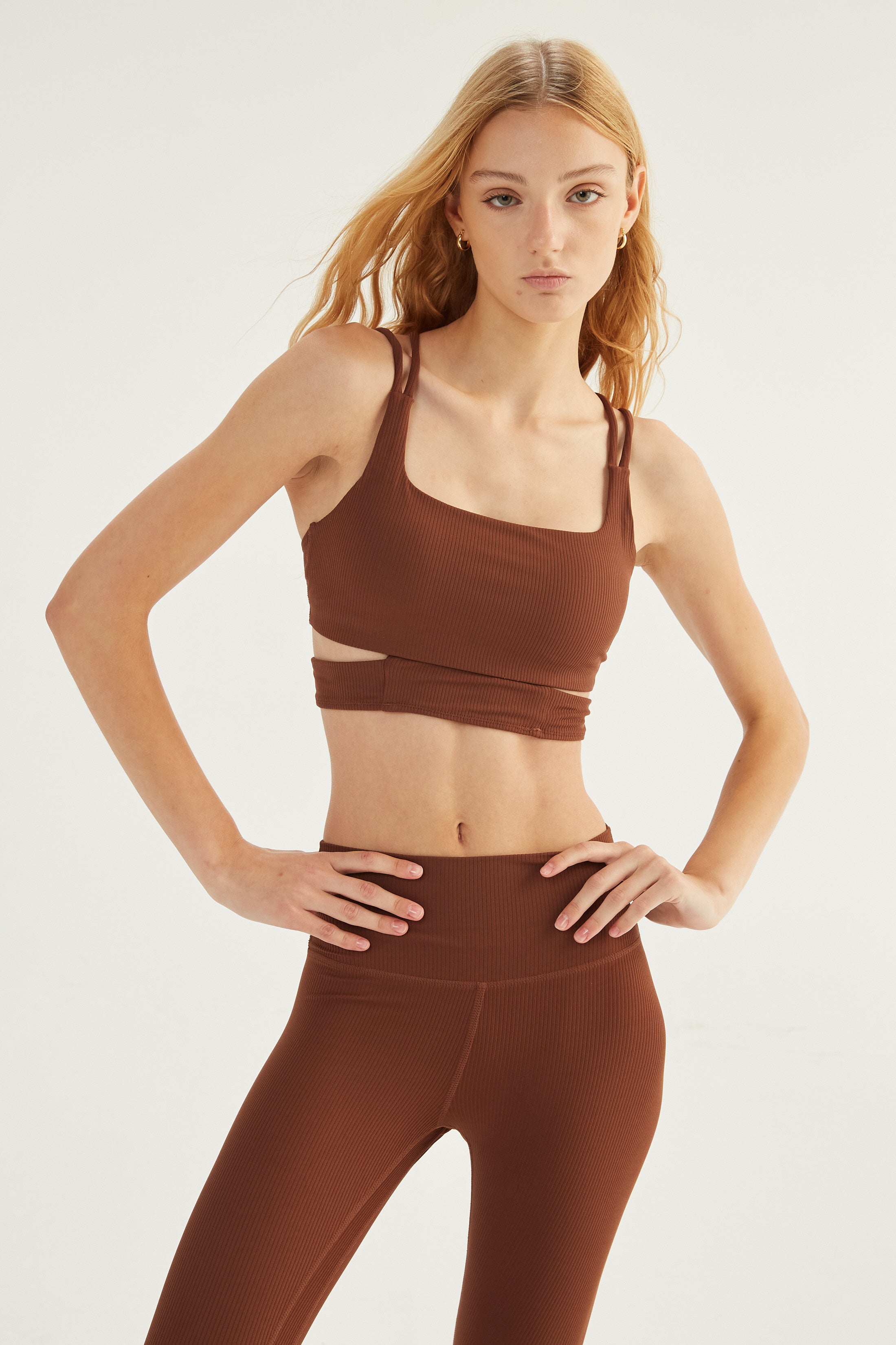 Calza Contour - SleekRib® - Chocolate