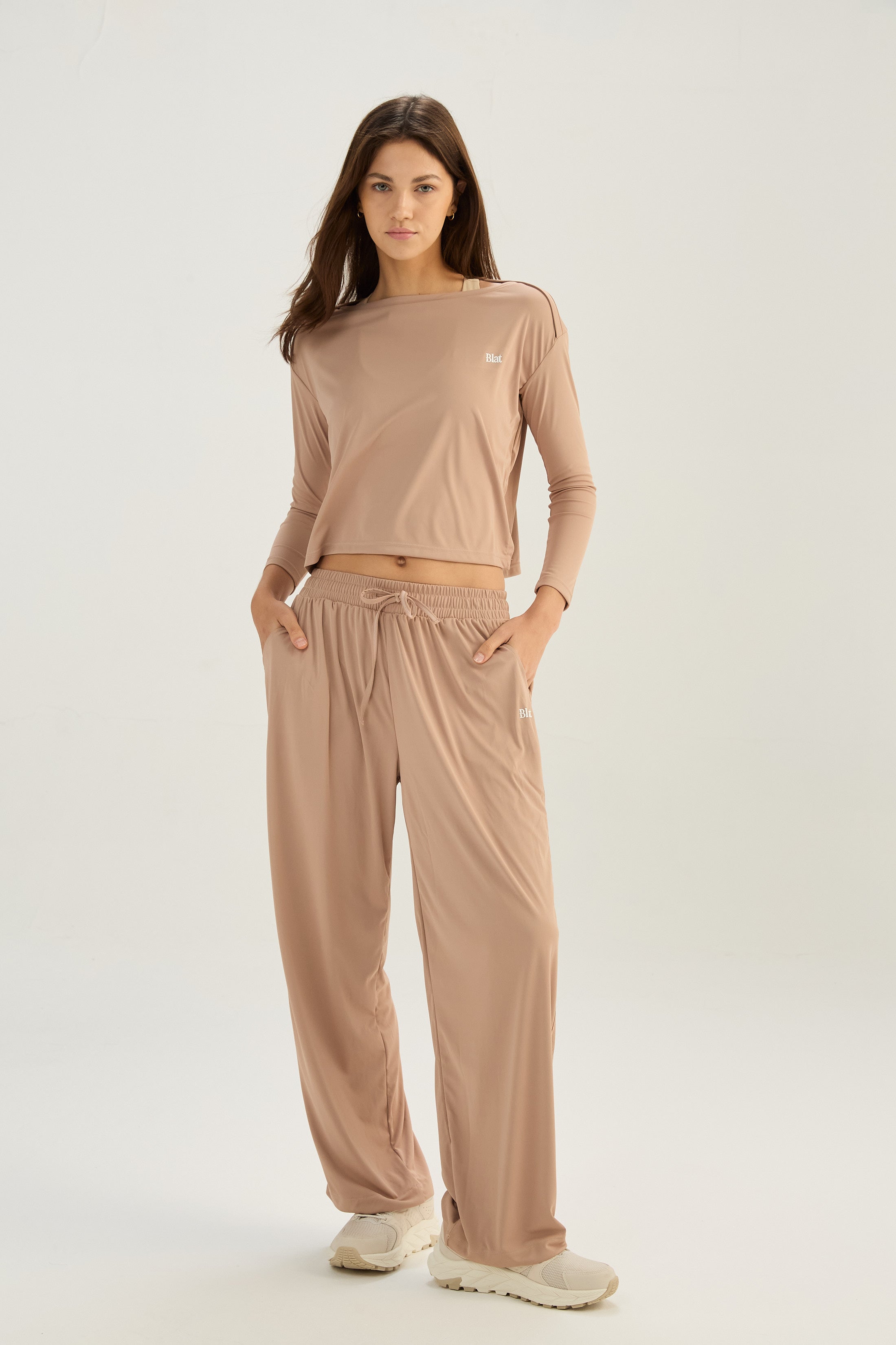 Pantalón Wide Streamline - PureSkin® - Marfil