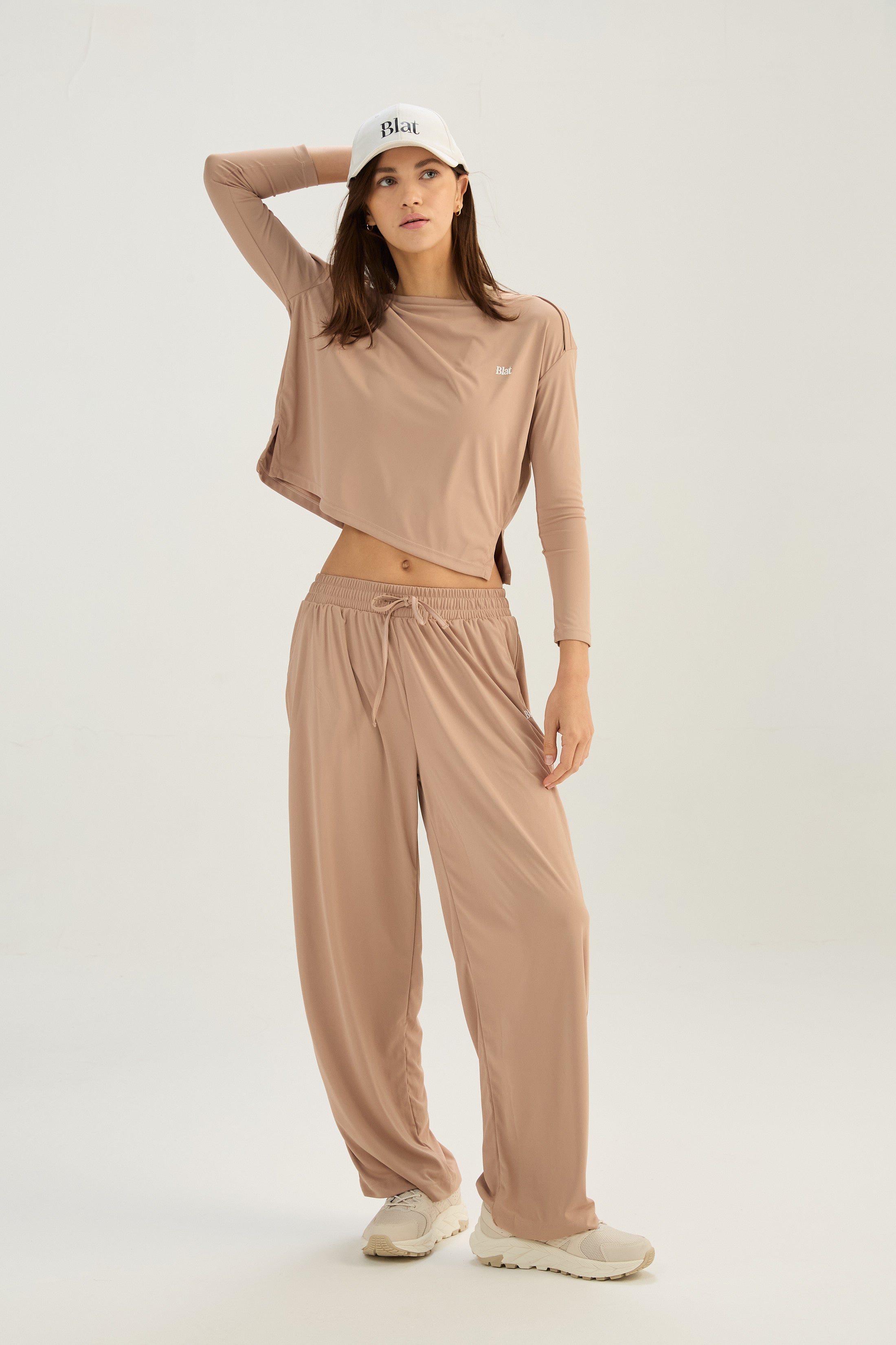 Pantalón Wide Streamline - PureSkin® - Marfil