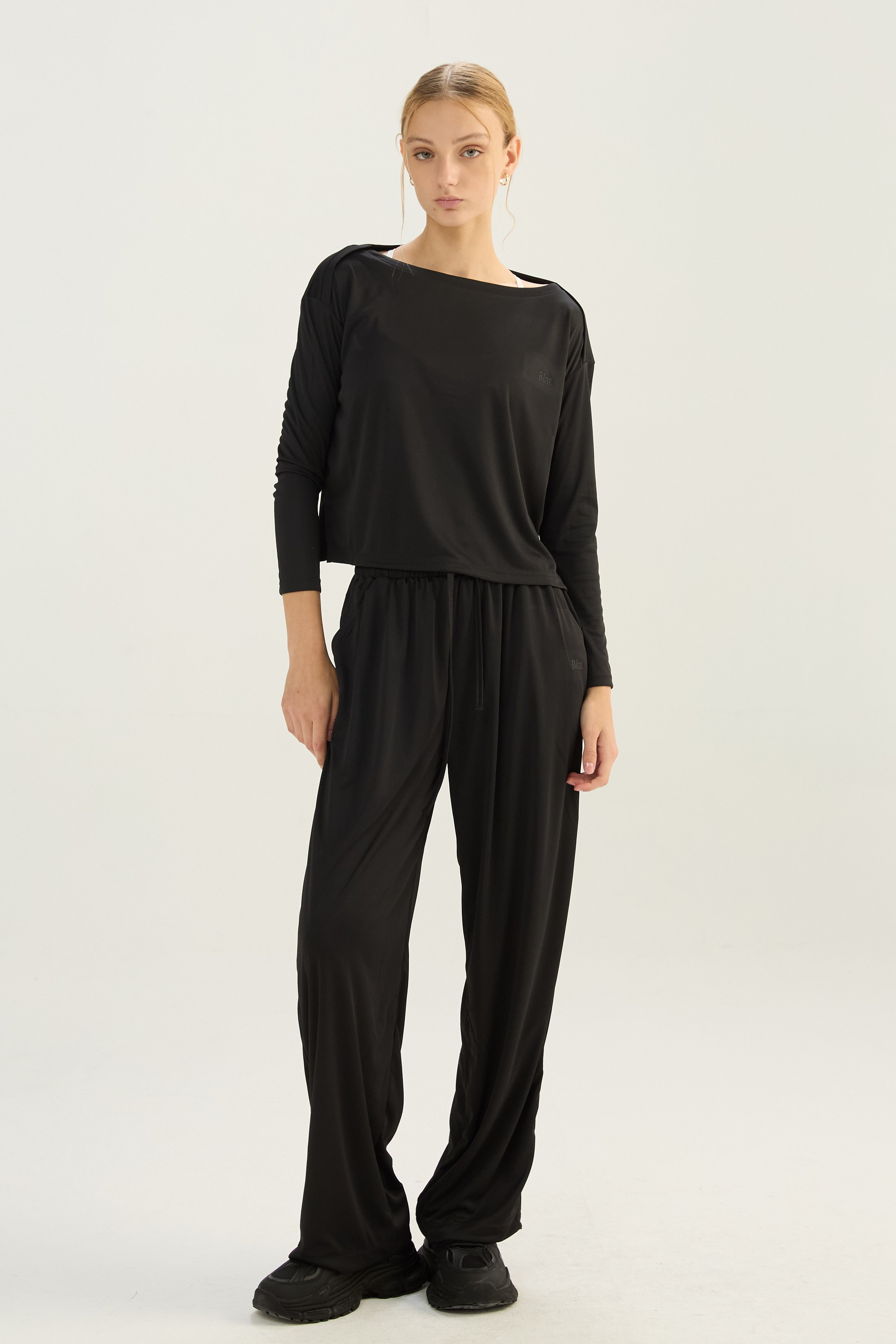 Pantalón Wide Streamline - PureSkin® - Negro