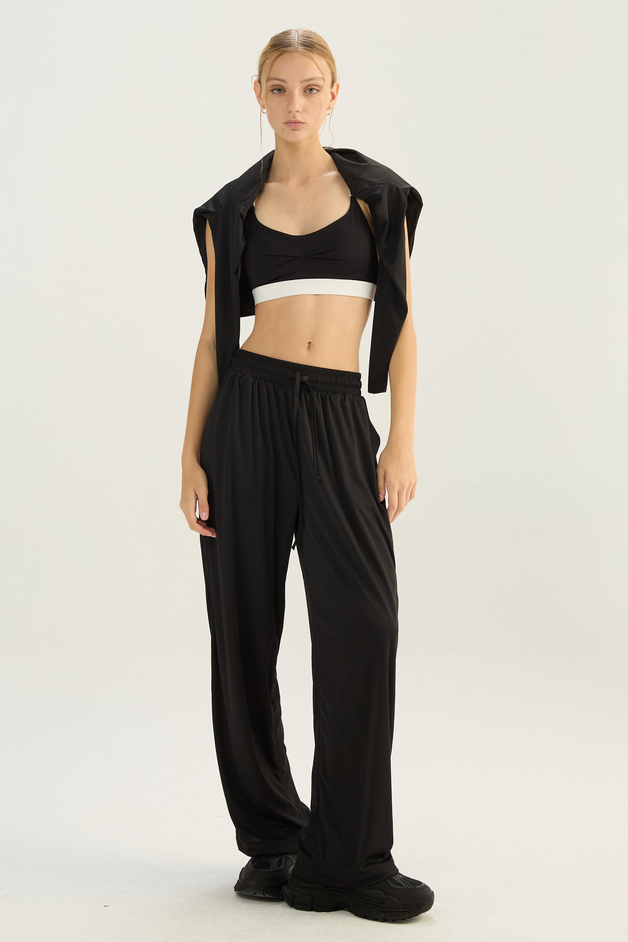 Pantalón Wide Streamline - PureSkin® - Negro