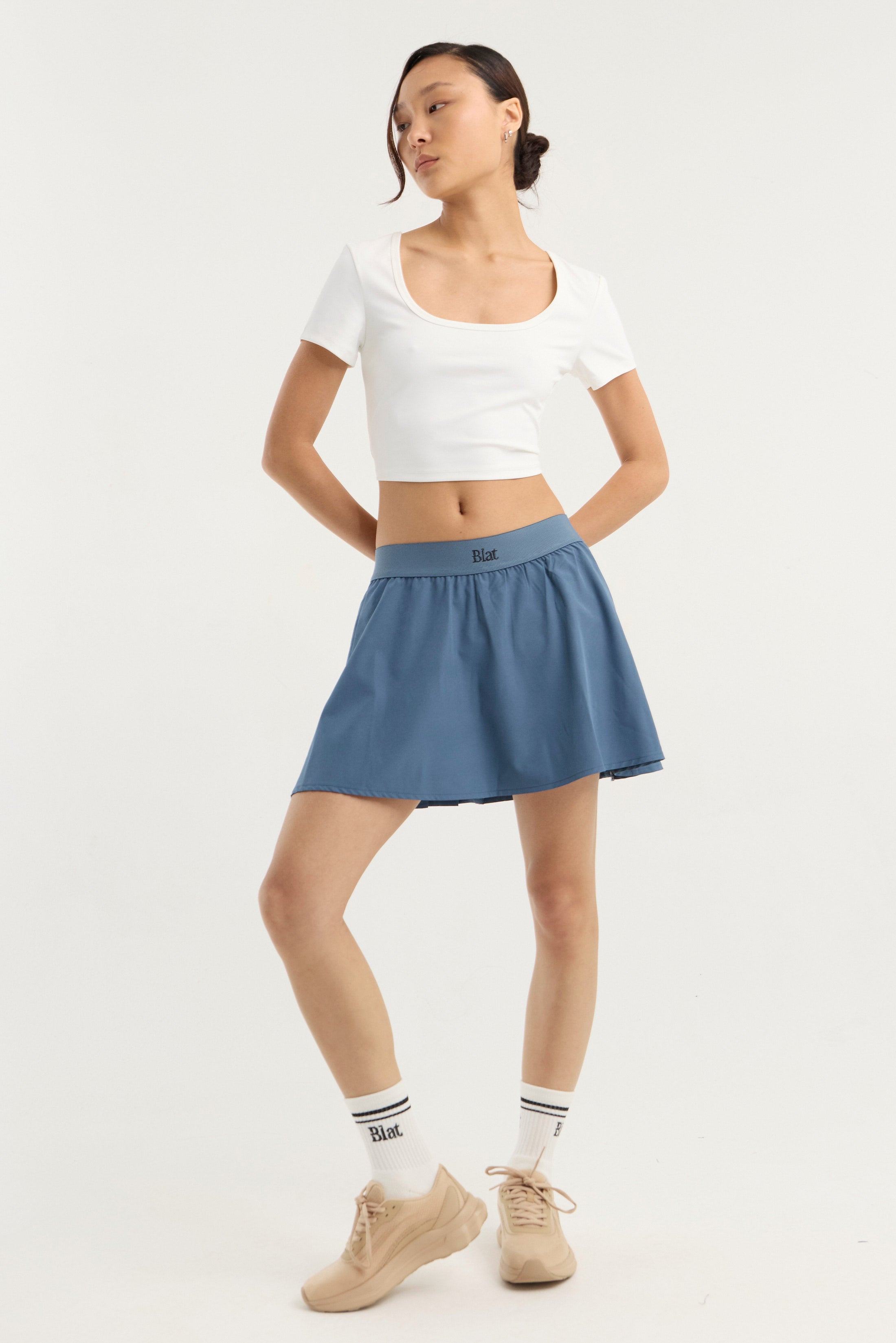 Pollera Cyclone Combinado - TechKnit® - Azul Petroleo