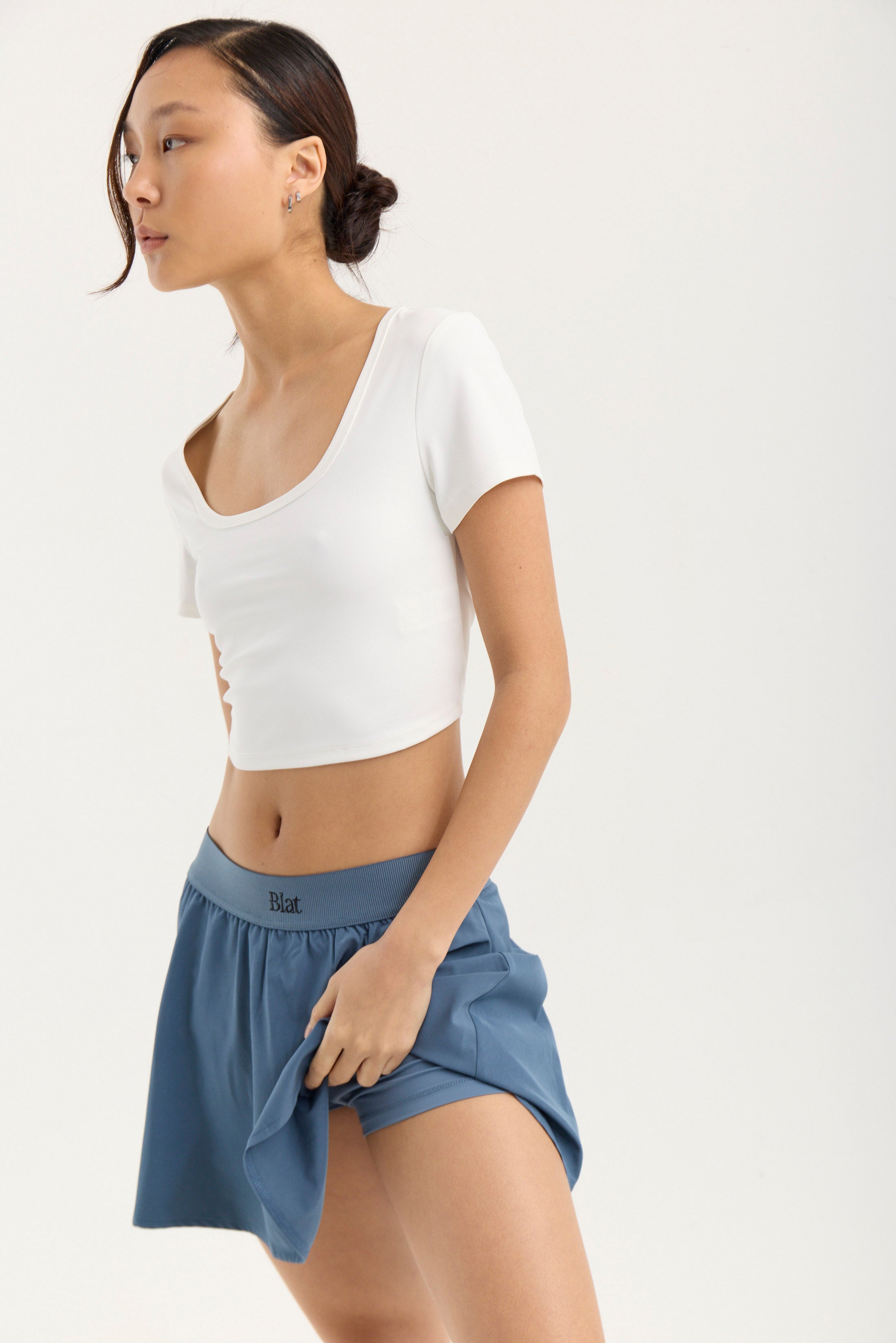 Pollera Cyclone Combinado - TechKnit® - Azul Petroleo