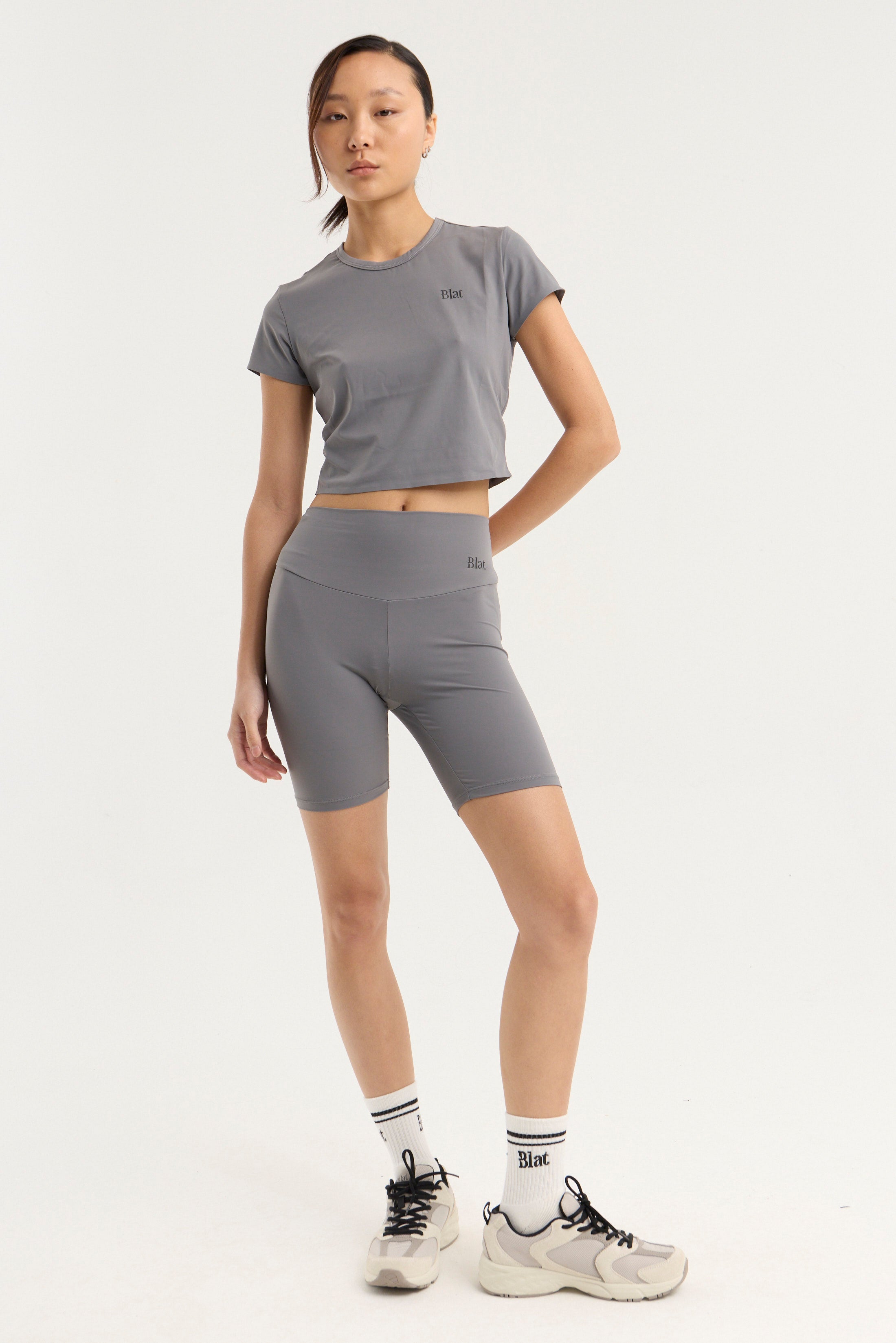 Top Manga Corta Ignite - PureSkin® - Gris Ceniza