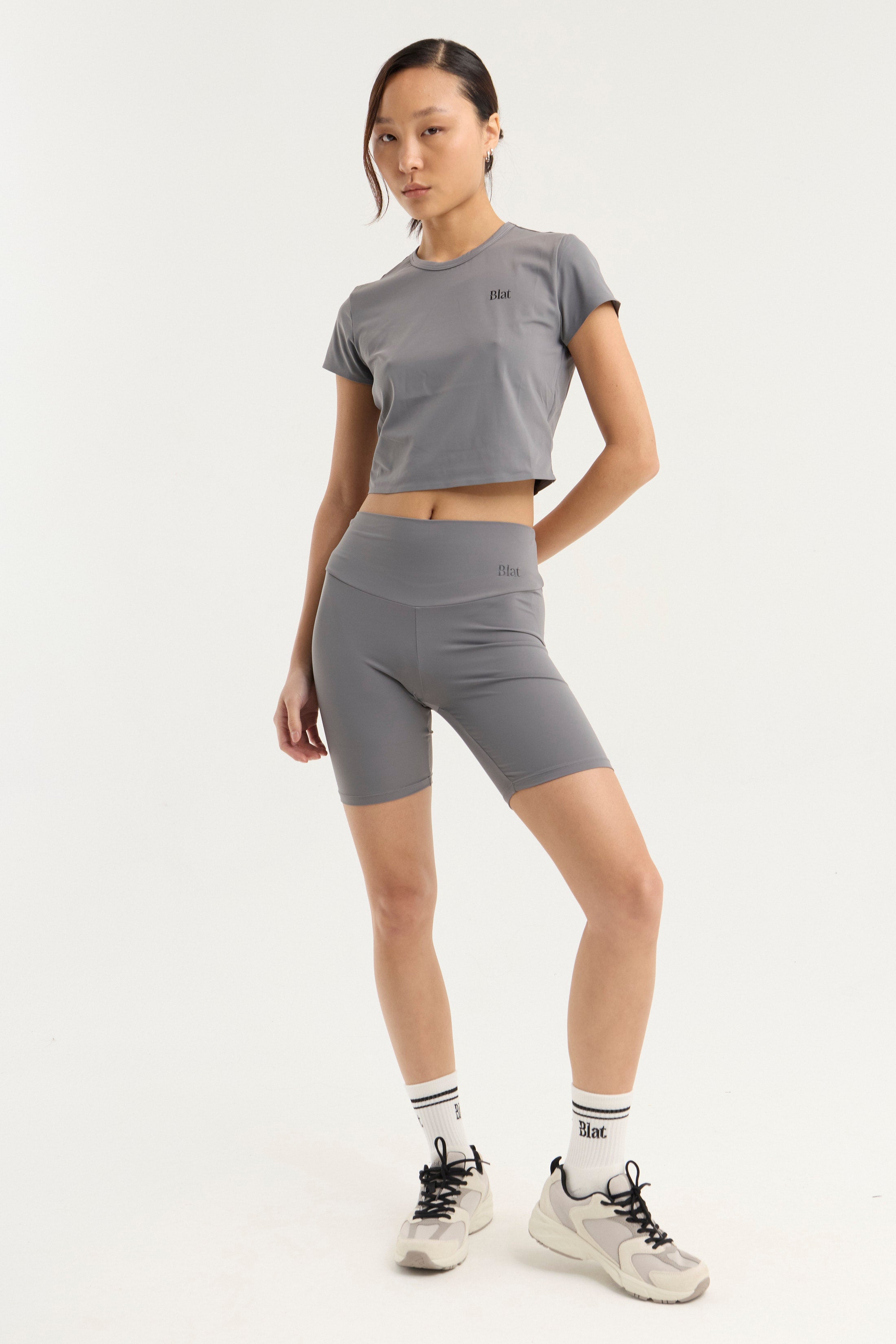 Top Manga Corta Ignite - PureSkin® - Gris Ceniza