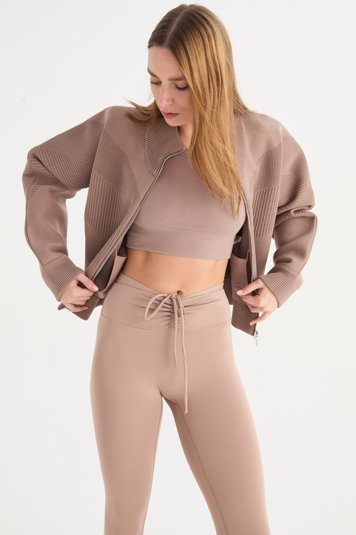 Buzo Con Cierre Lyren - Knitwear® - Visón