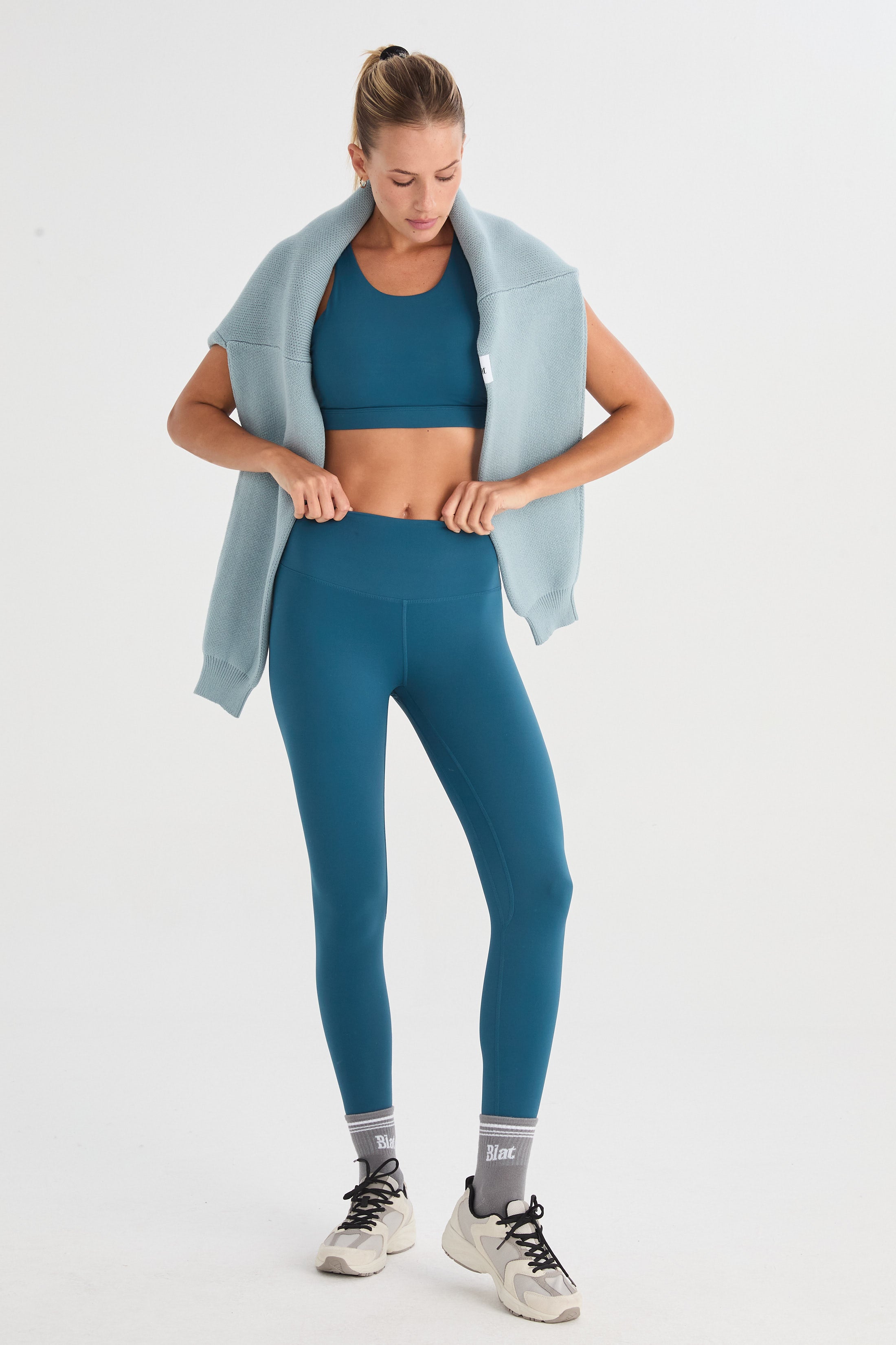 Calza Grid - PureSkin® - Azul Vibrante