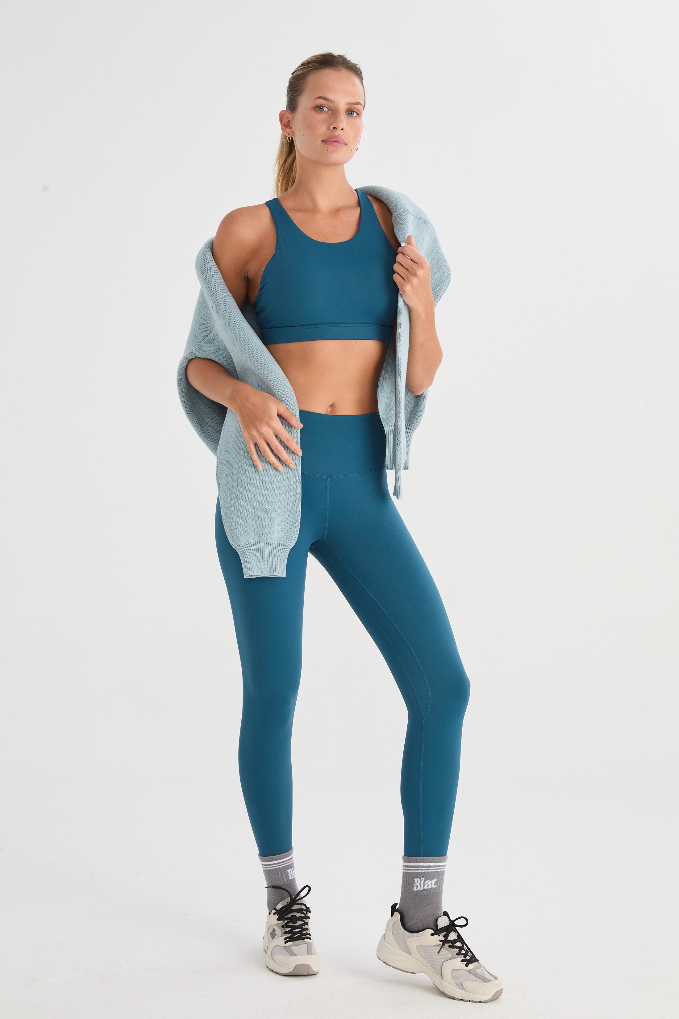 Calza Grid - PureSkin® - Azul Vibrante