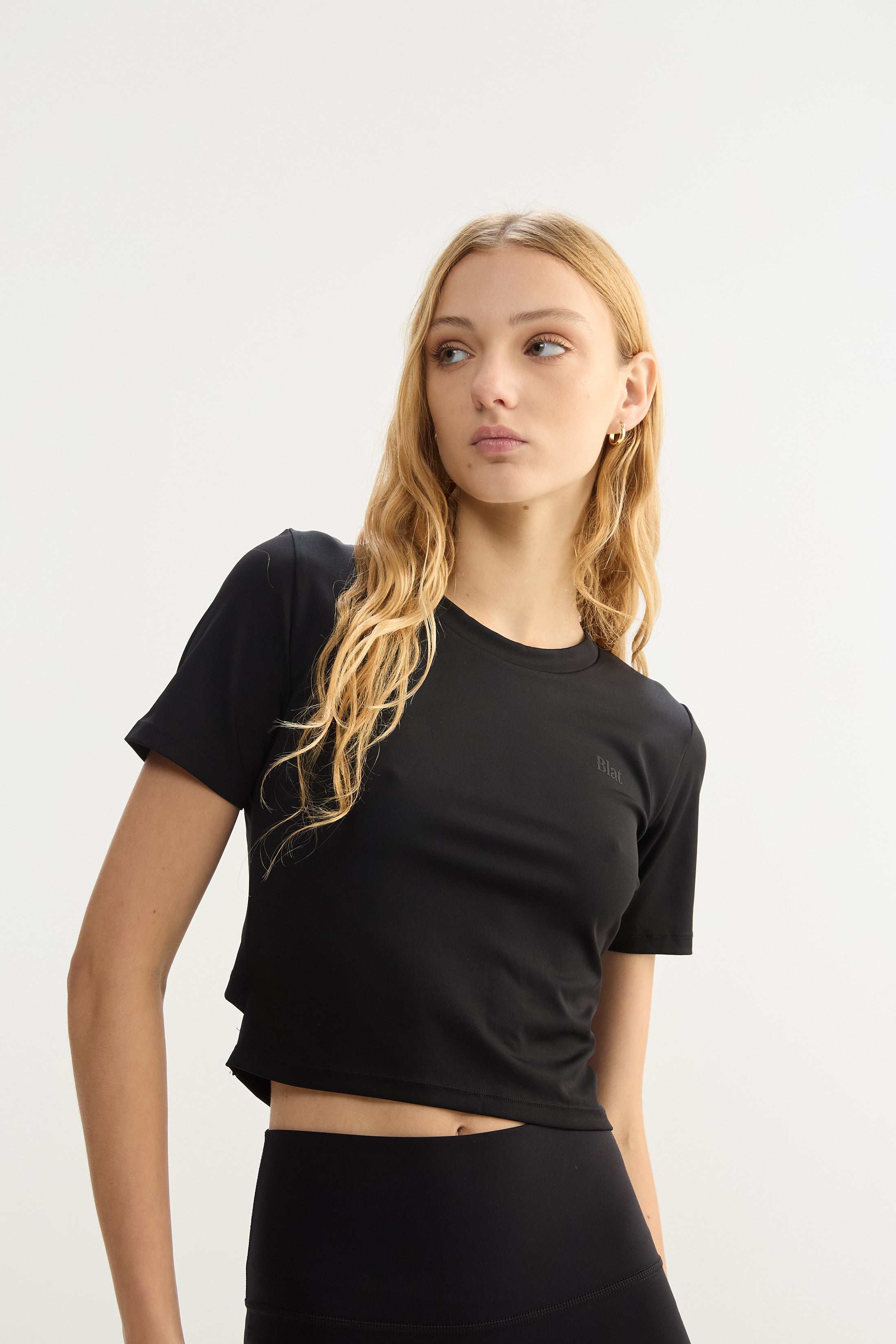 Top Manga Corta Shine - PureSkin® - Negro