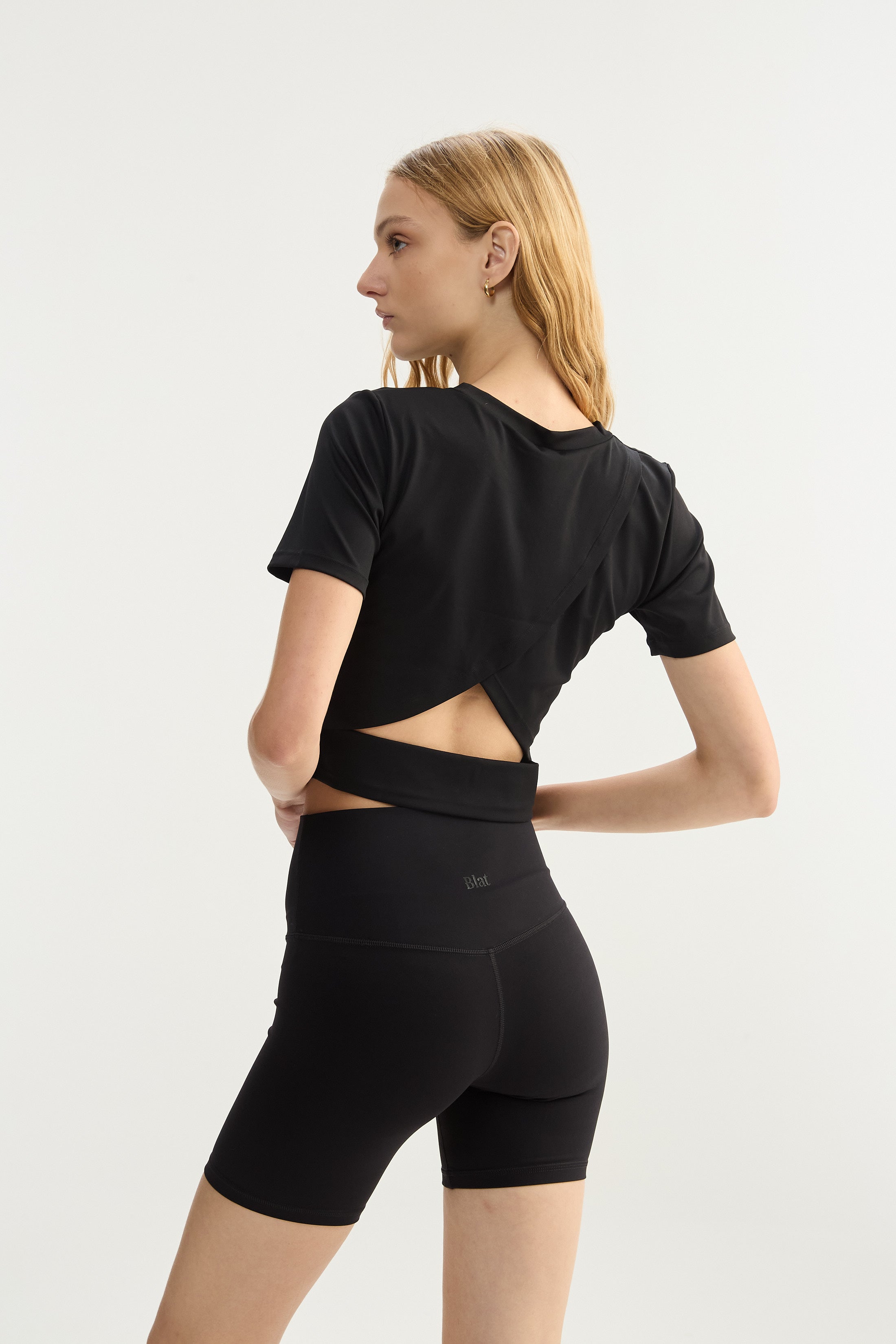 Top Manga Corta Shine - PureSkin® - Negro