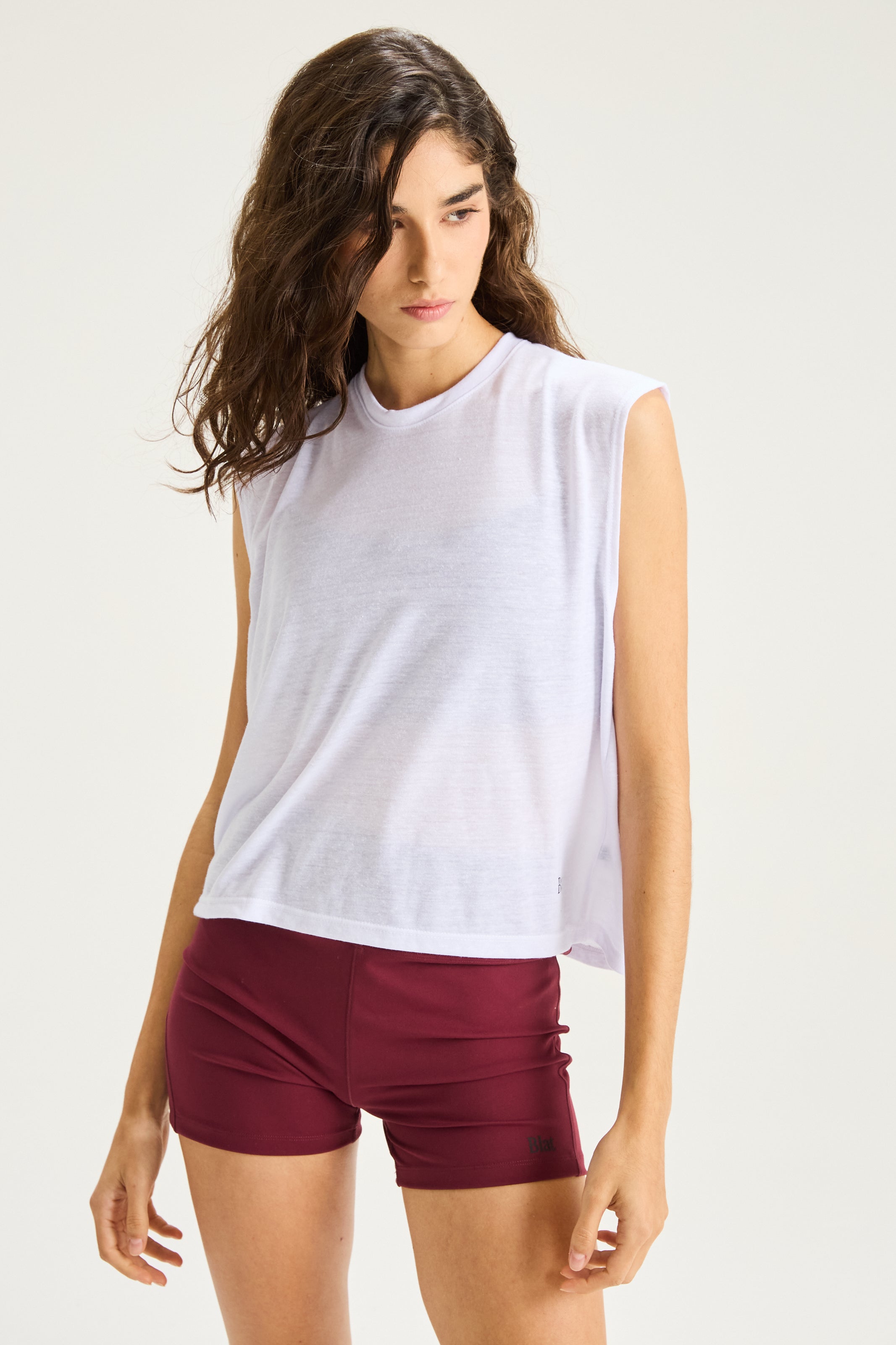 Remera Sin Mangas Crop - Blanco