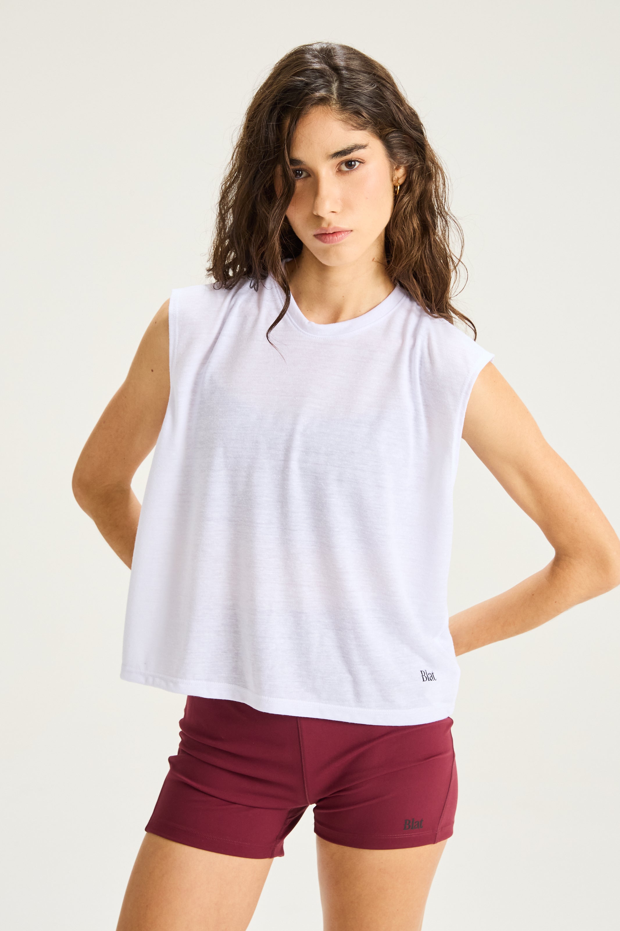Remera Sin Mangas Crop - Blanco