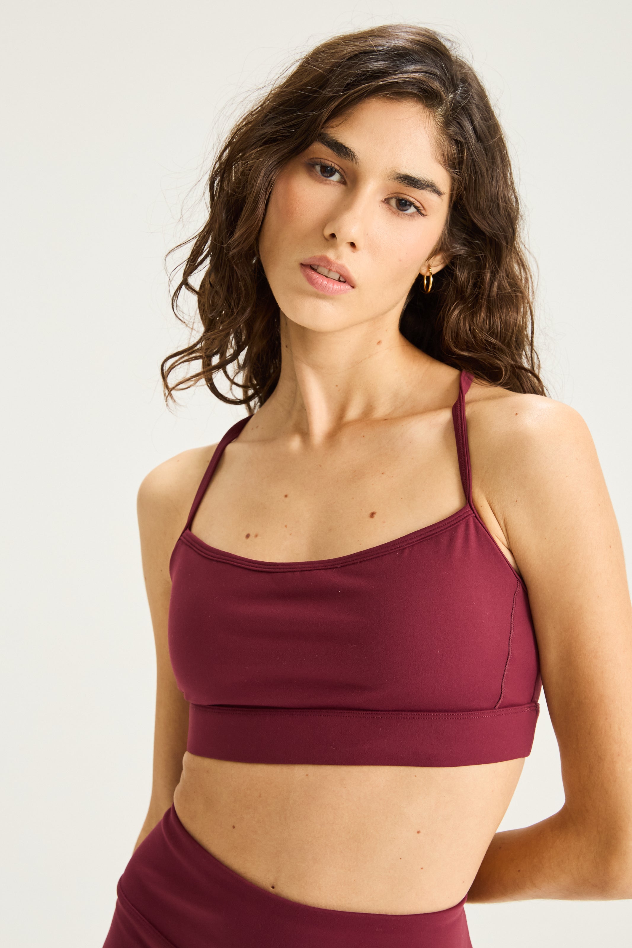 Conjunto Biker y Top CrossFlow - PureSkin® - Rojo Malbec