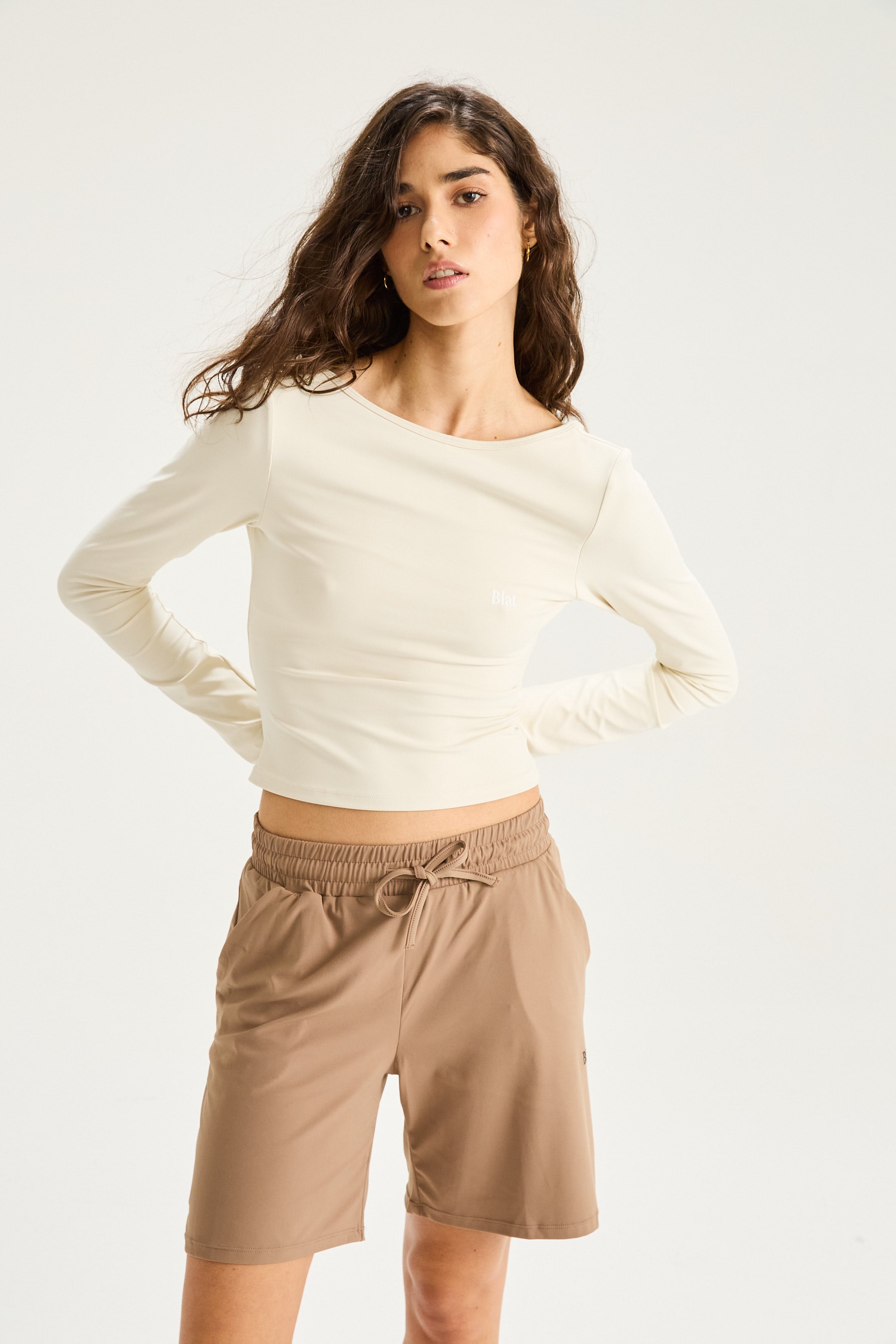 Top Manga Larga Backless - PureSkin® - Blanco