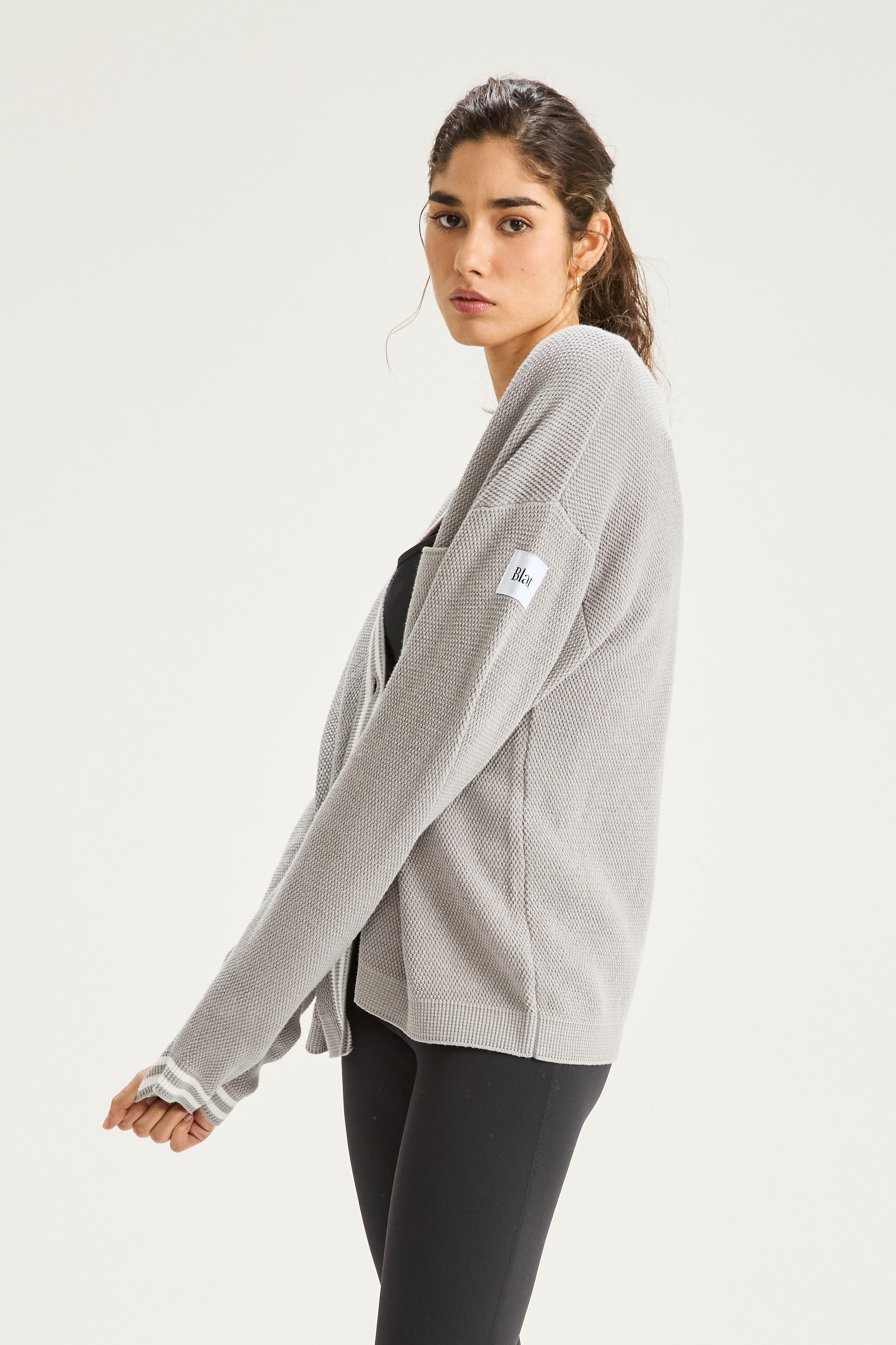 Cardigan Poise - Gris Plata