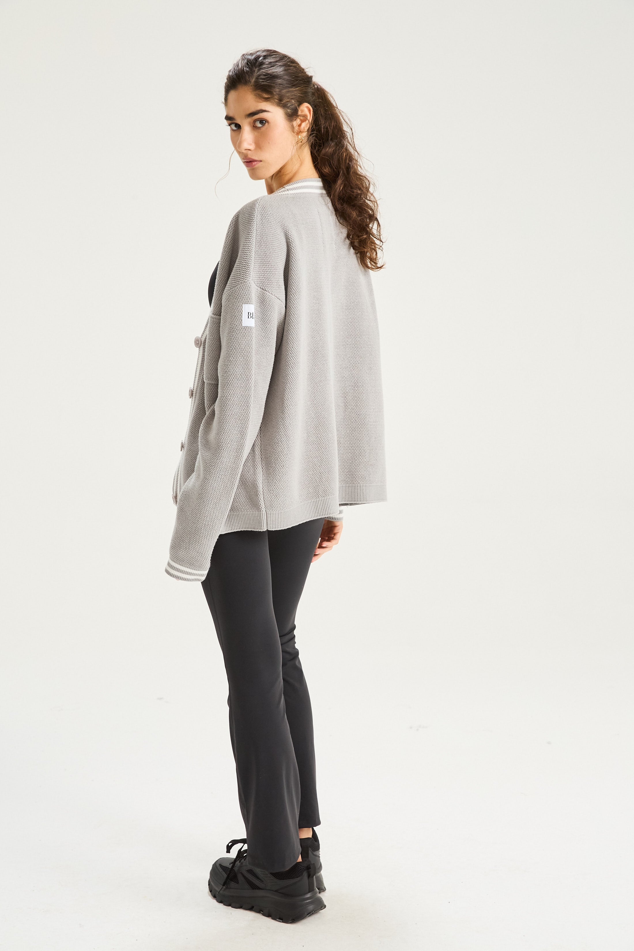 Cardigan Poise - Gris Plata