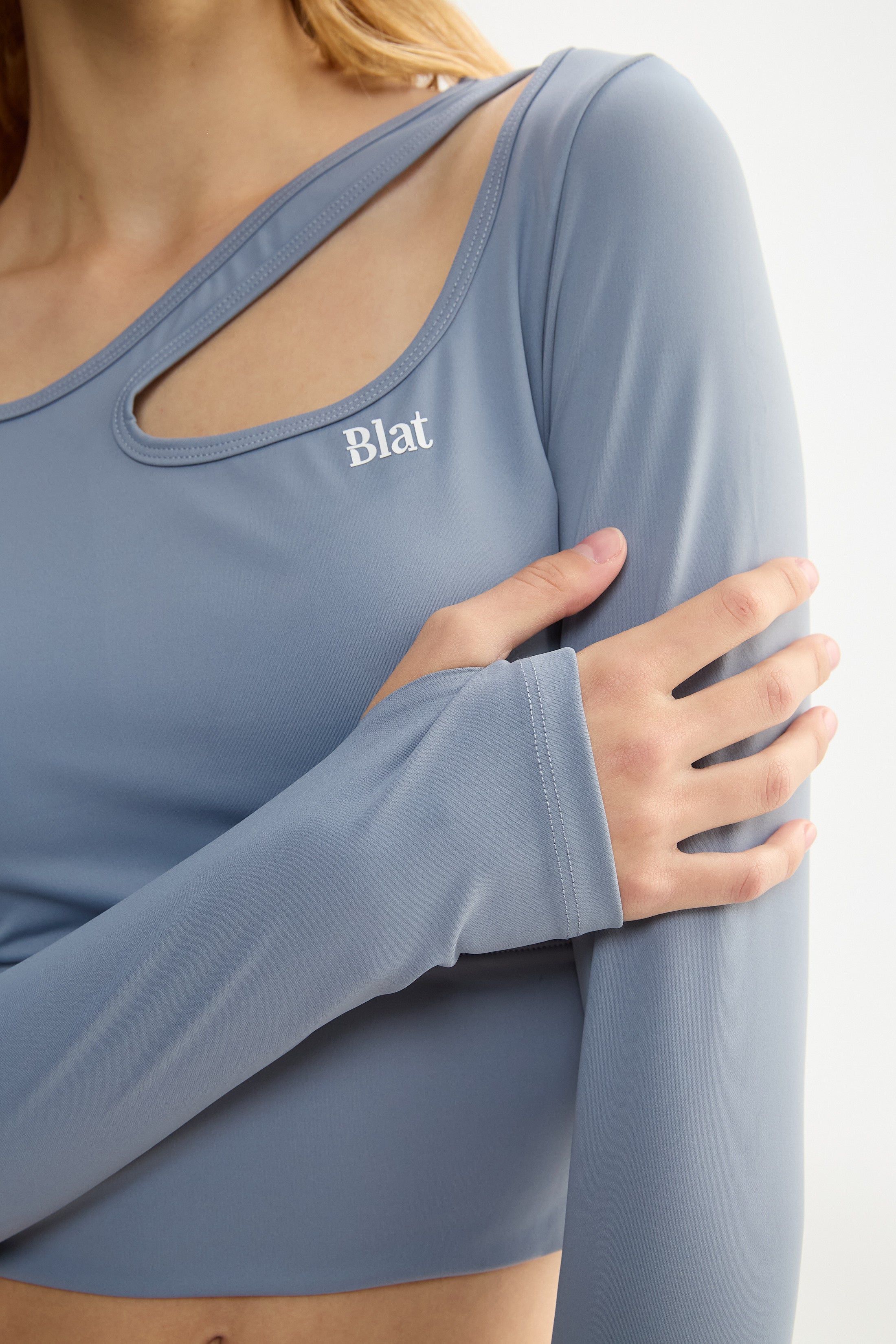 Top Manga Larga Eclipse - PureSkin® - Celeste