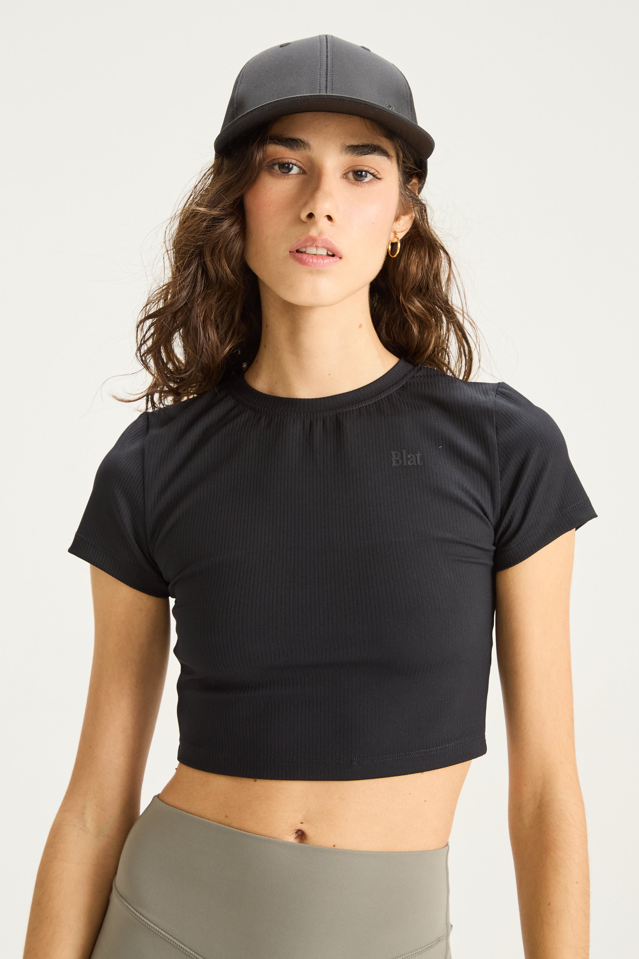 Remera Slim Crop - PureSkin® - Negro