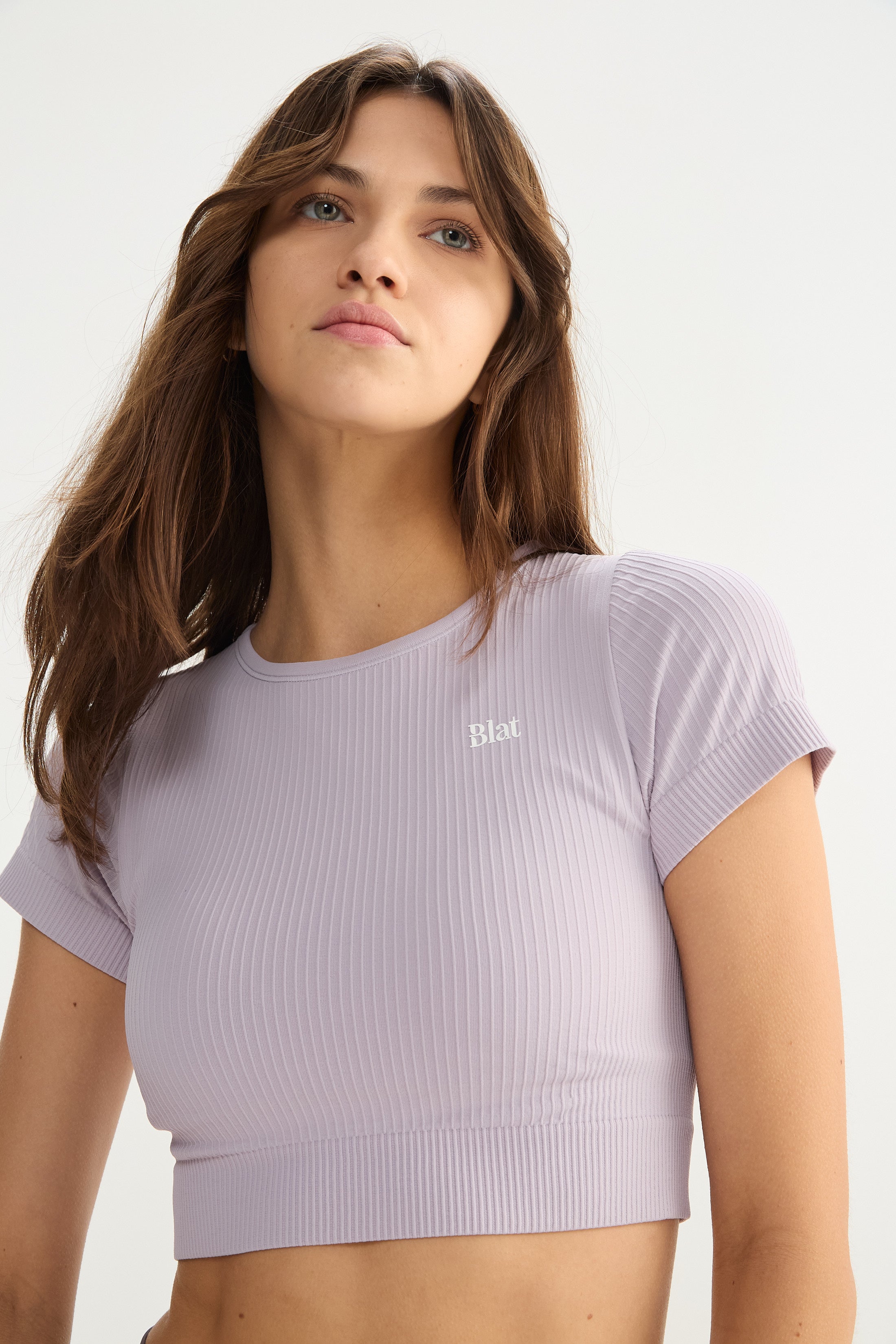 Top Manga Corta Veil - SleekRib® - Lavanda