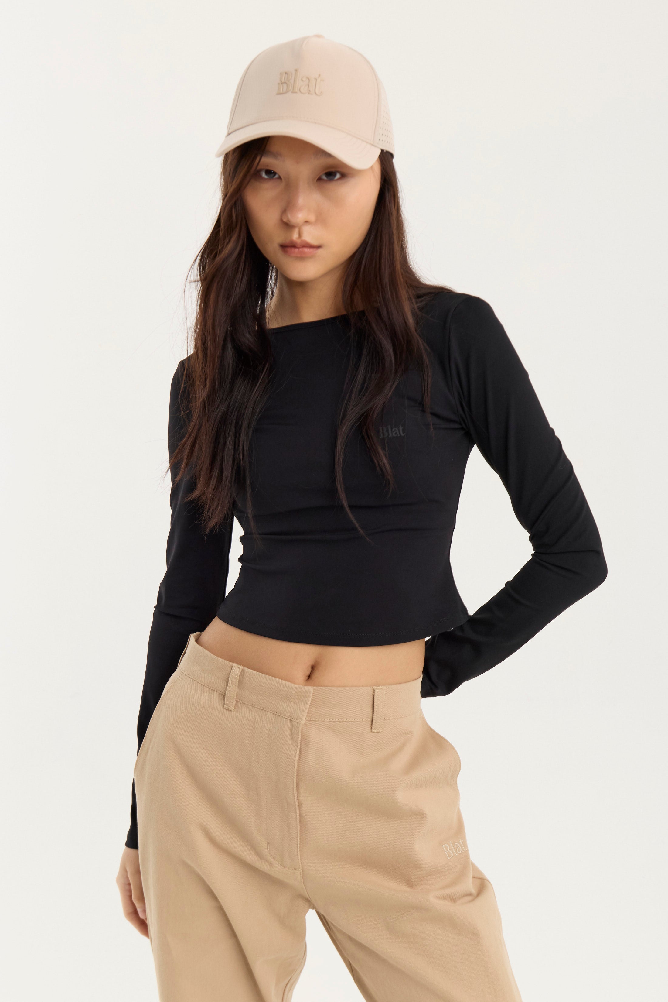 Top Manga Larga Backless -  PureSkin® - Negro