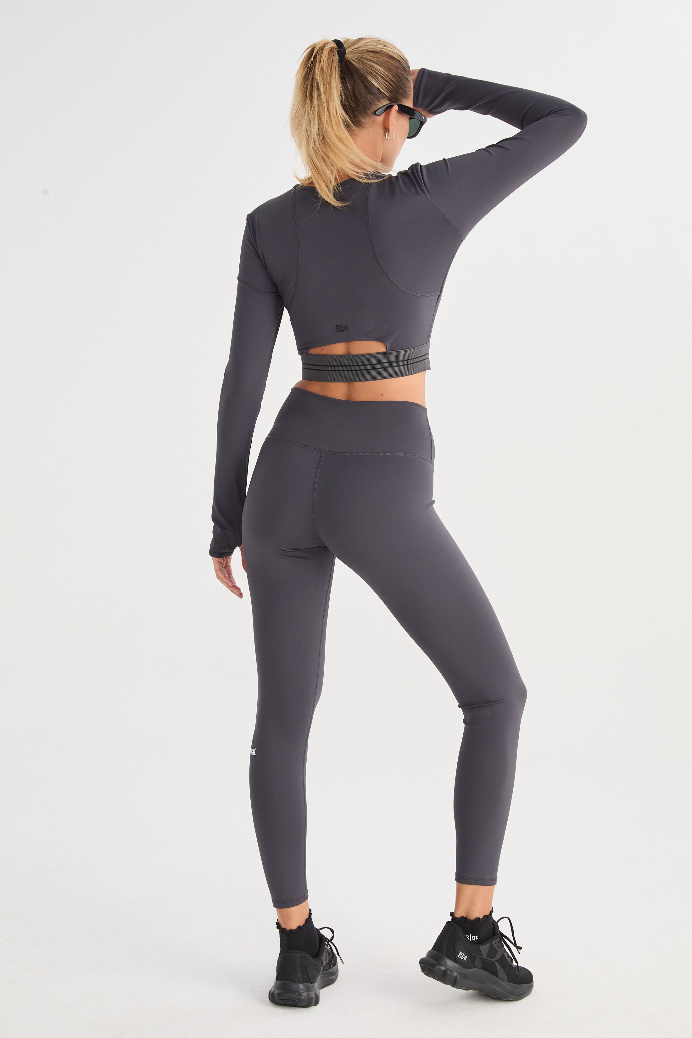 Top Manga Larga Savia - PureSkin® - Gris oscuro