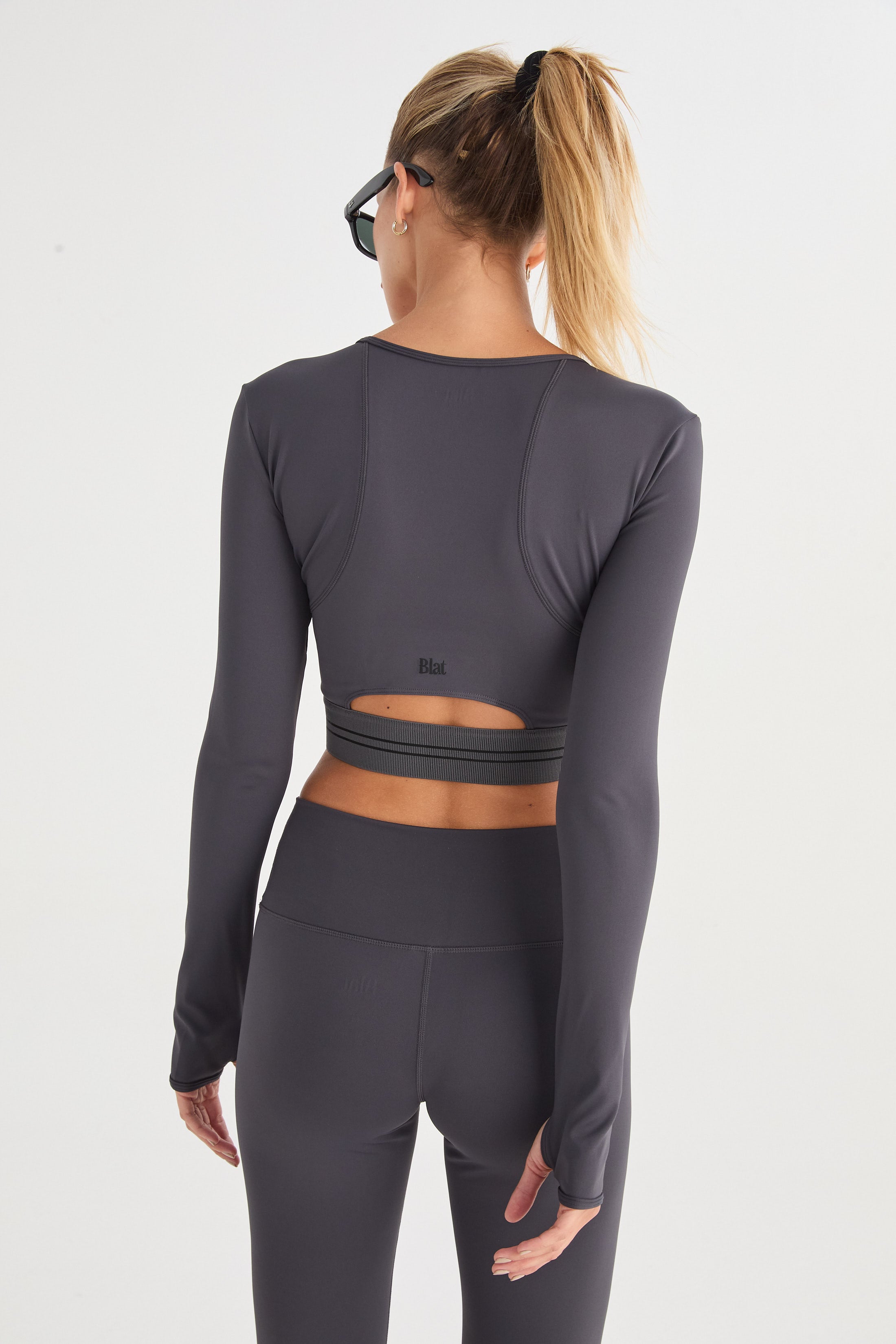 Top Manga Larga Savia - PureSkin® - Gris oscuro