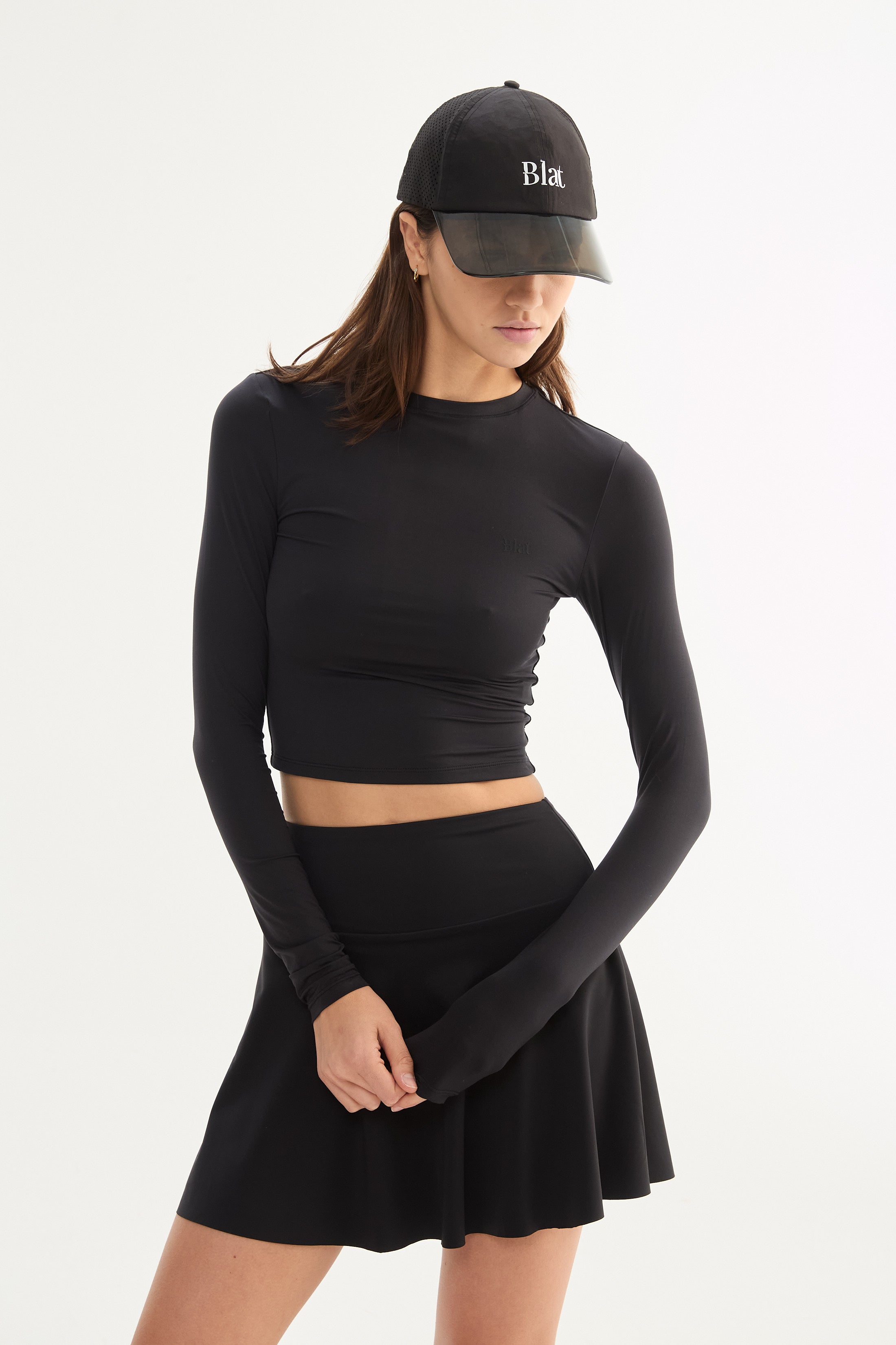 Top Manga Larga Tide - PureSkin® - Negro