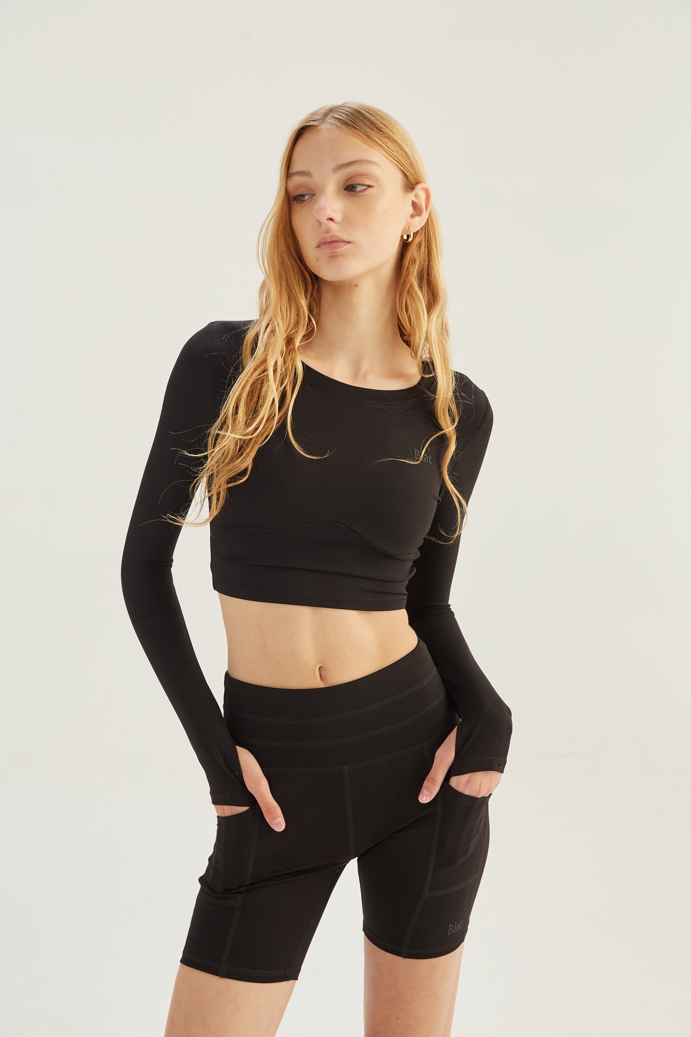 Top Manga Larga Racer - PureSkin® - Negro