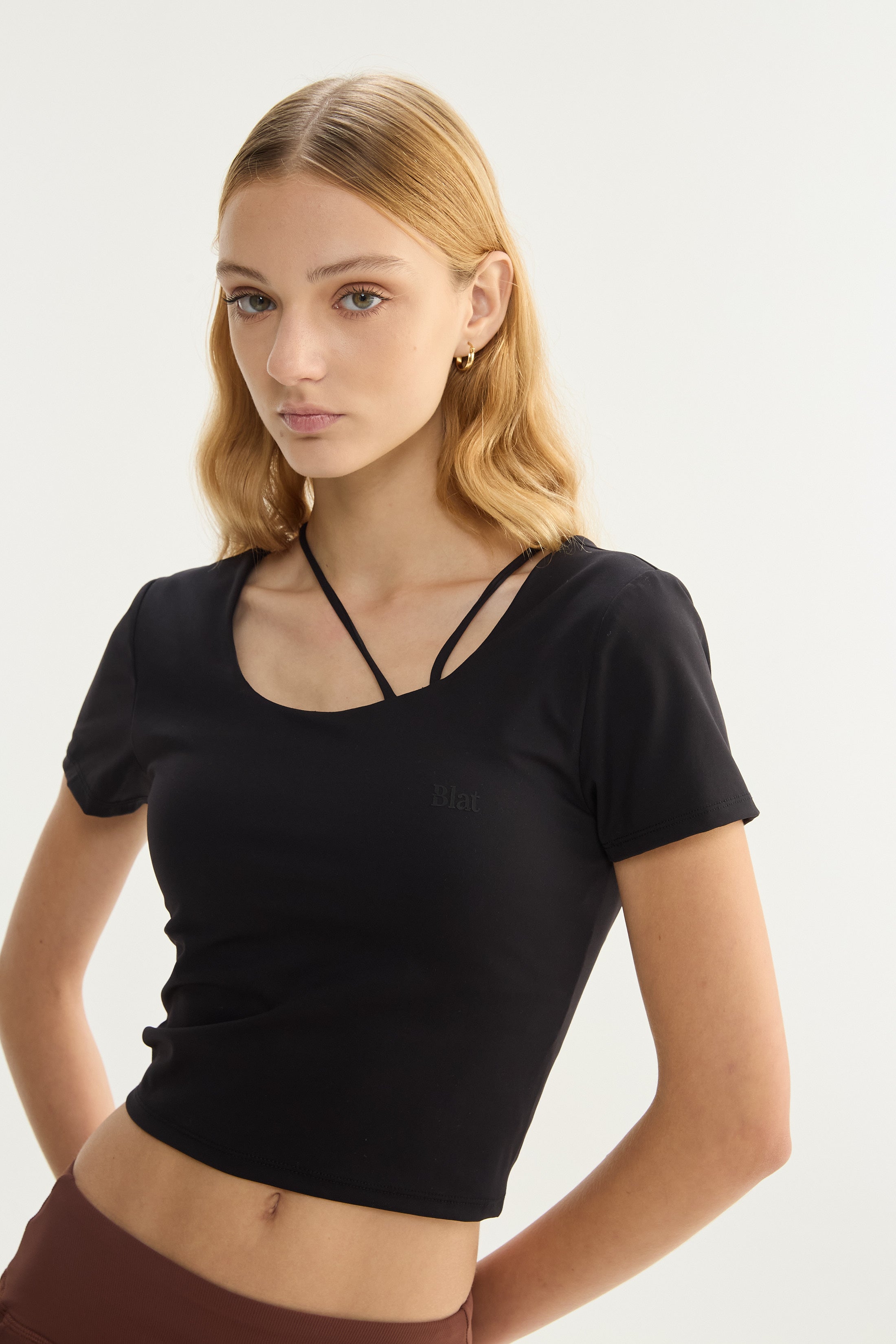 Top Manga Corta Vortex - PureSkin® - Negro