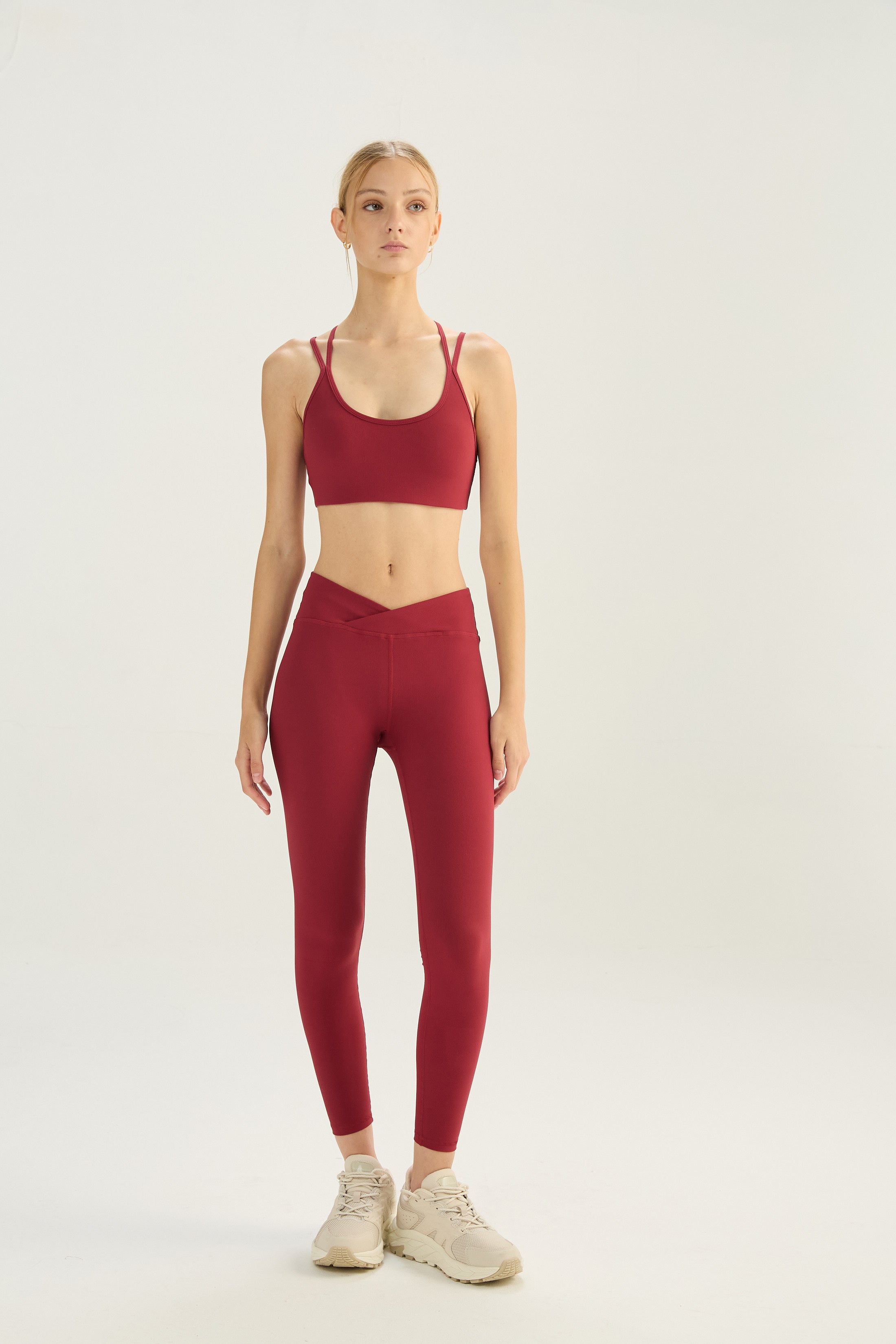 Calza Dynamic - SleekRib® - Rojo Malbec
