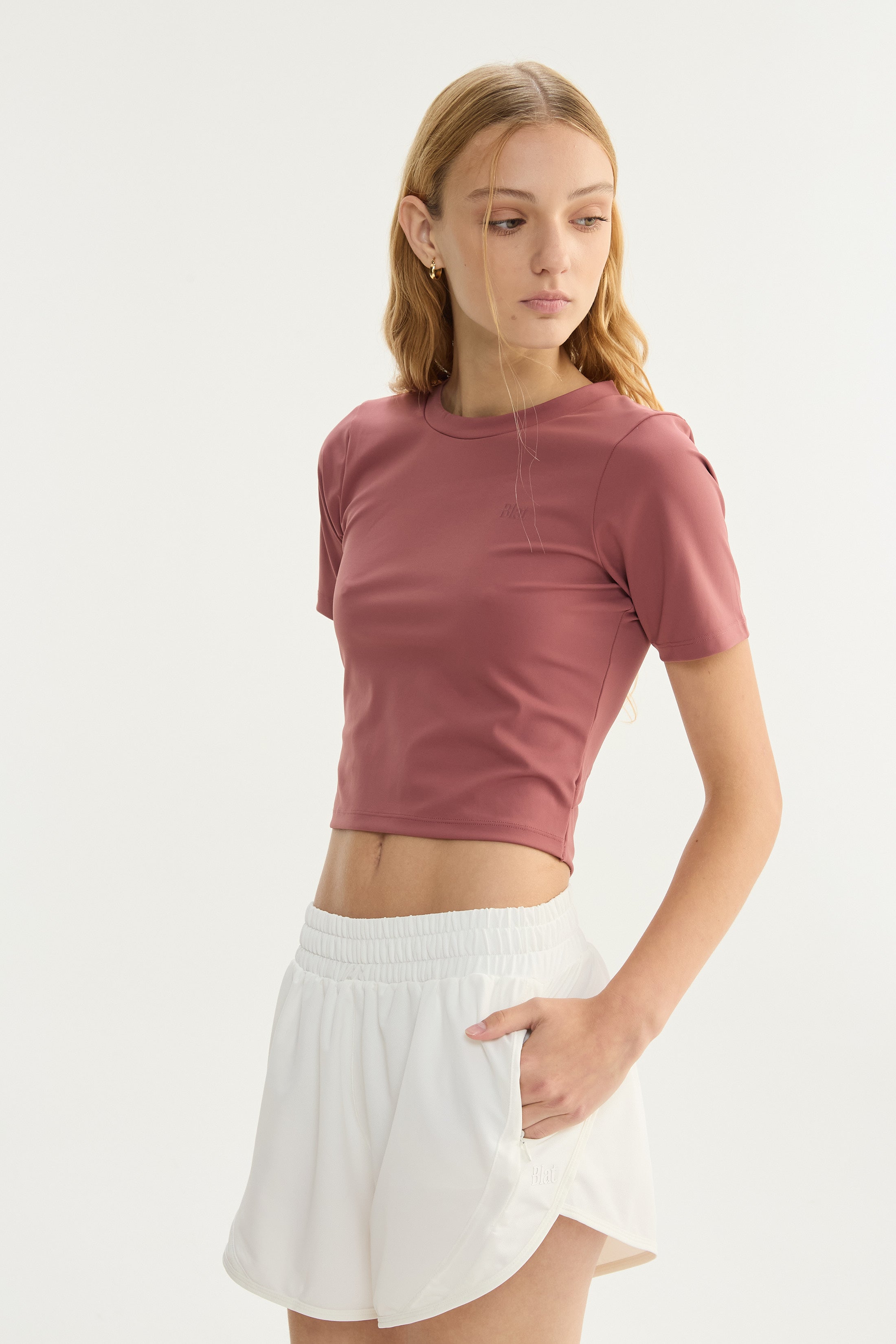Top Manga Corta Shine - PureSkin® - Malva