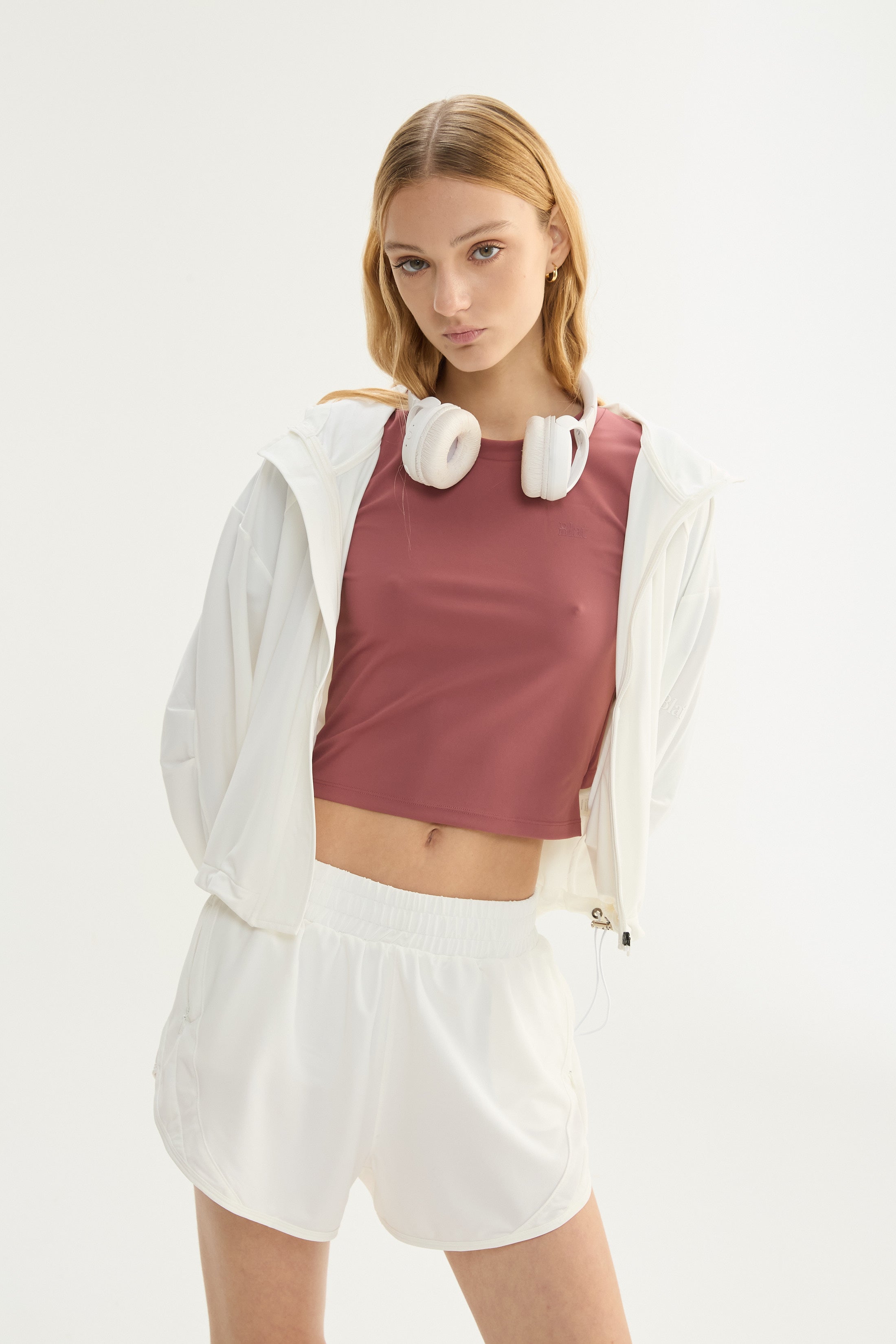 Top Manga Corta Shine - PureSkin® - Malva