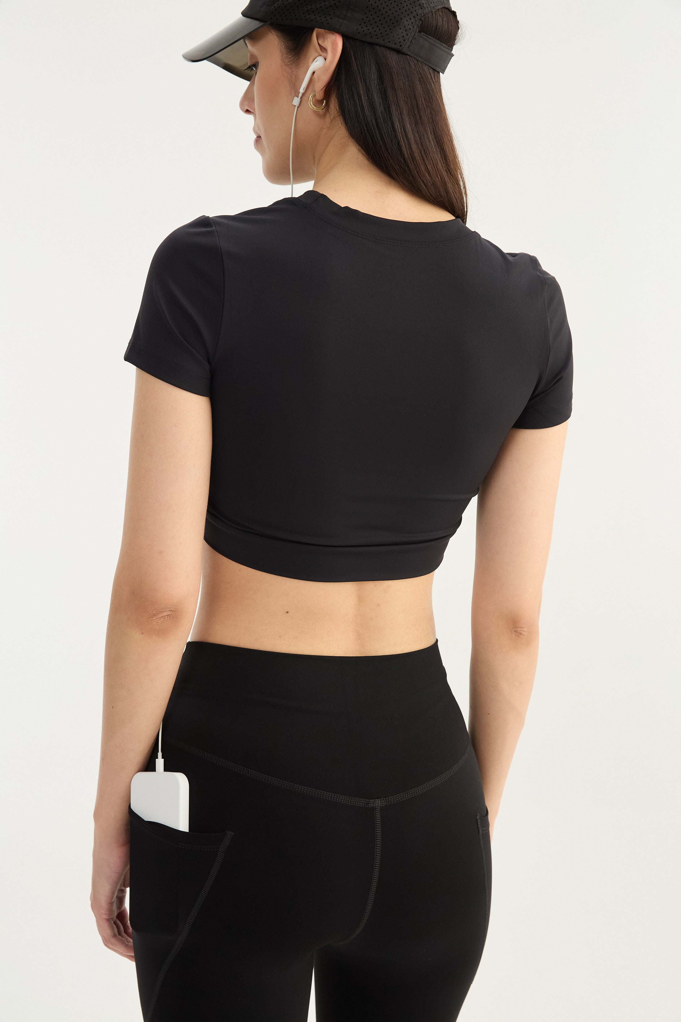 Top Manga Corta Glint - PureSkin® - Negro