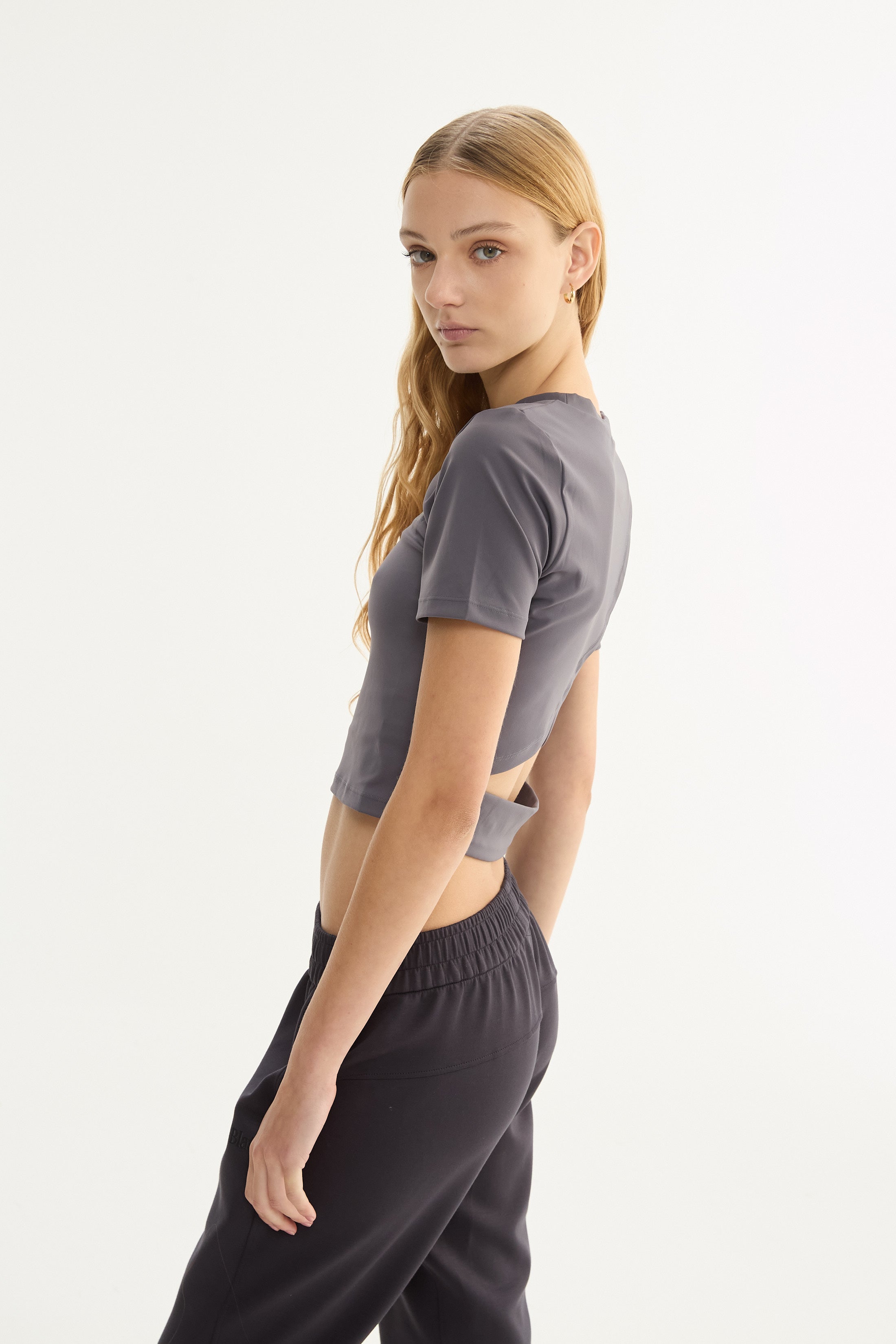 Top Manga Corta Shine - PureSkin® - Acero