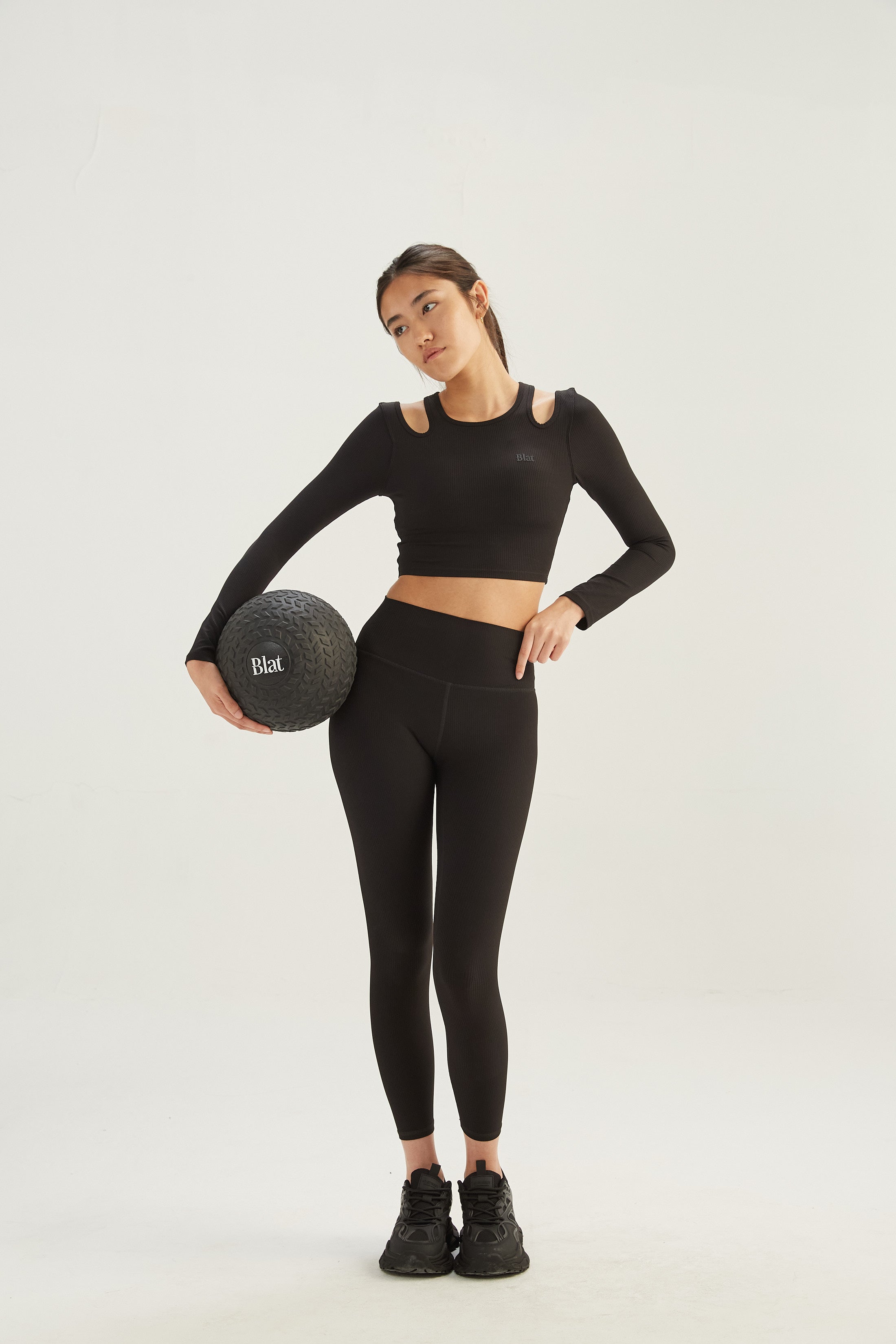 Calza Contour - SleekRib®- Negro