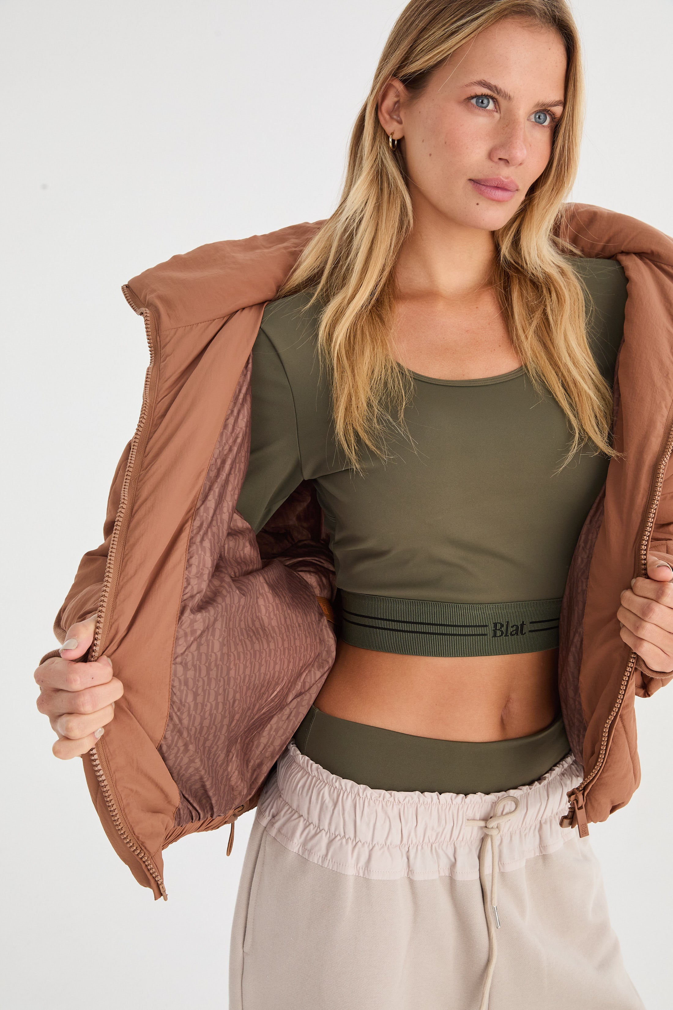 Top Manga Larga Savia - PureSkin® - Militar