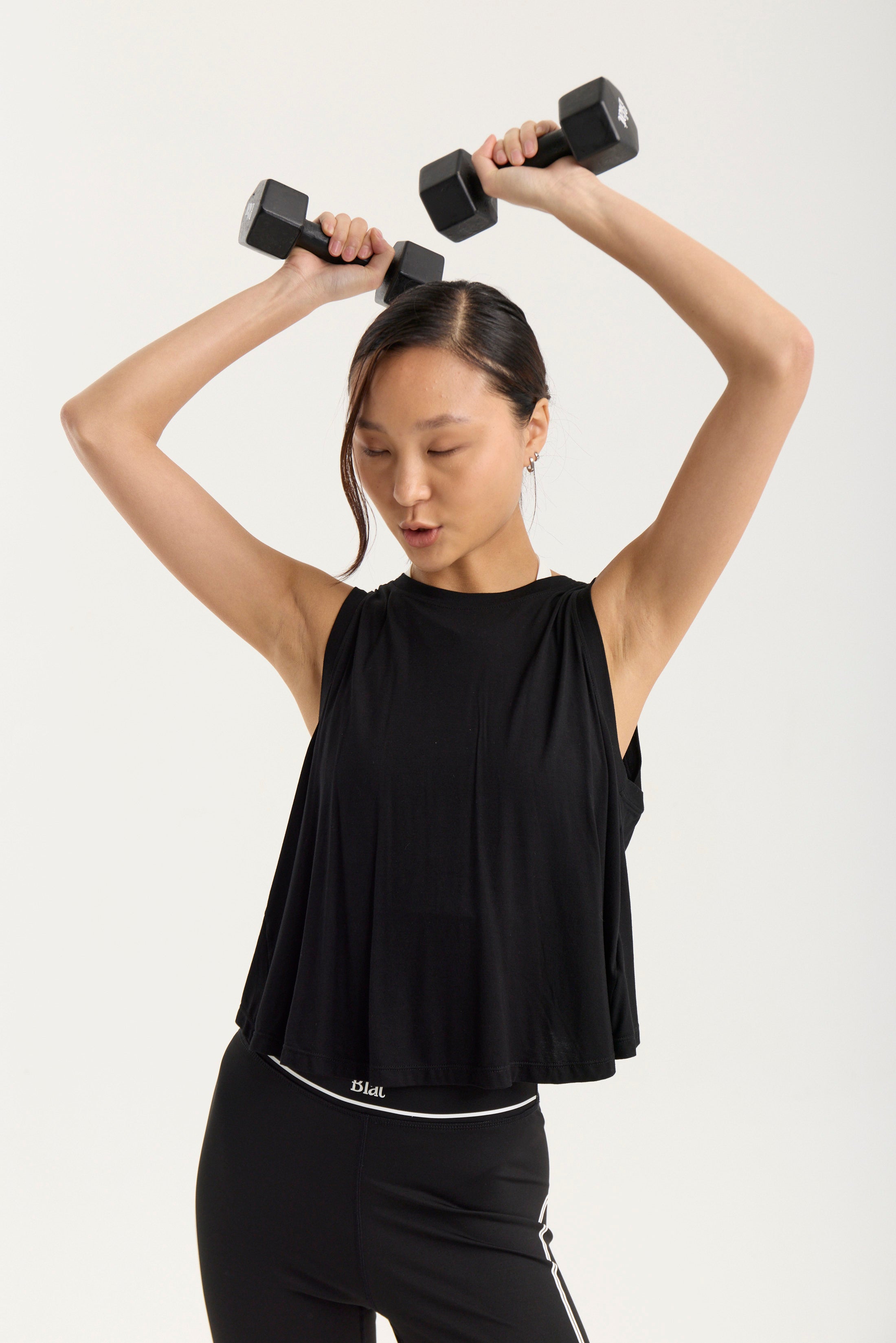 Musculosa Glow Crop - Negro