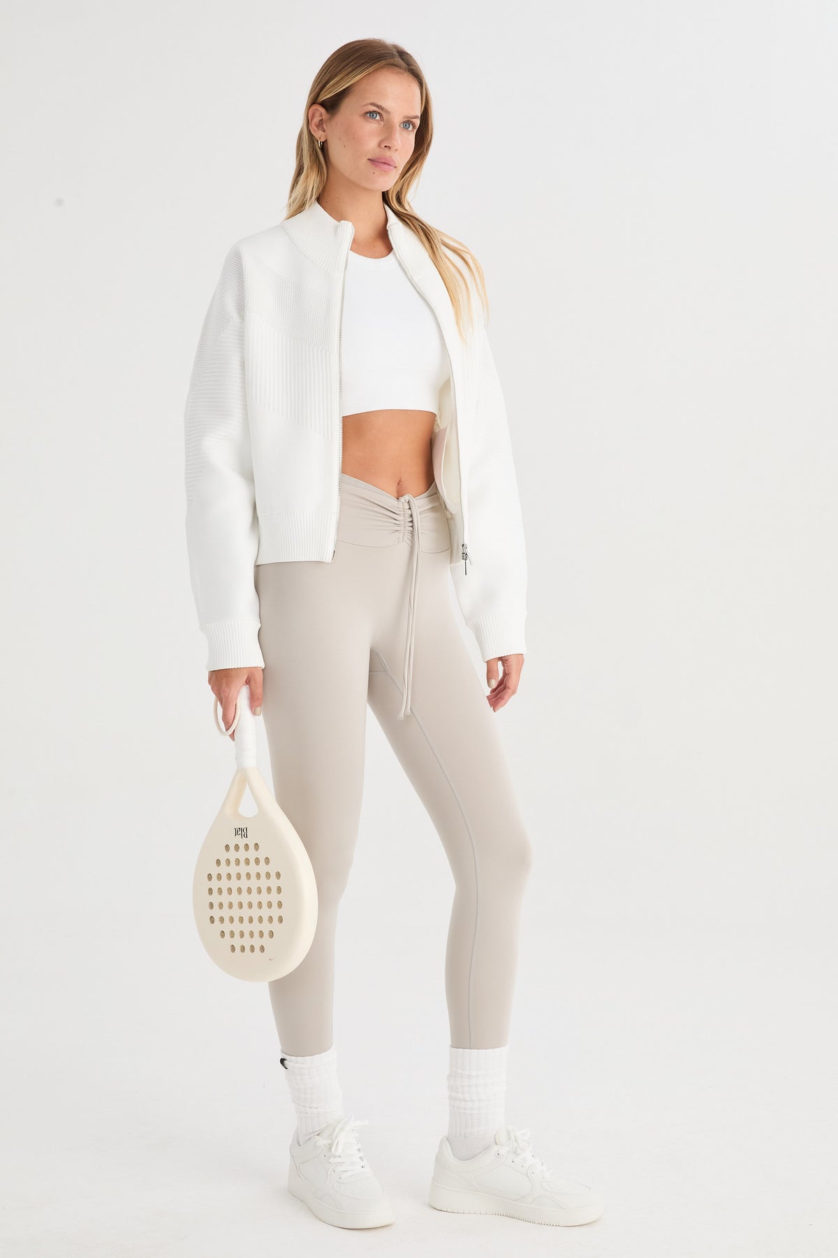 Buzo Con Cierre Lyren - Knitwear® - Blanco