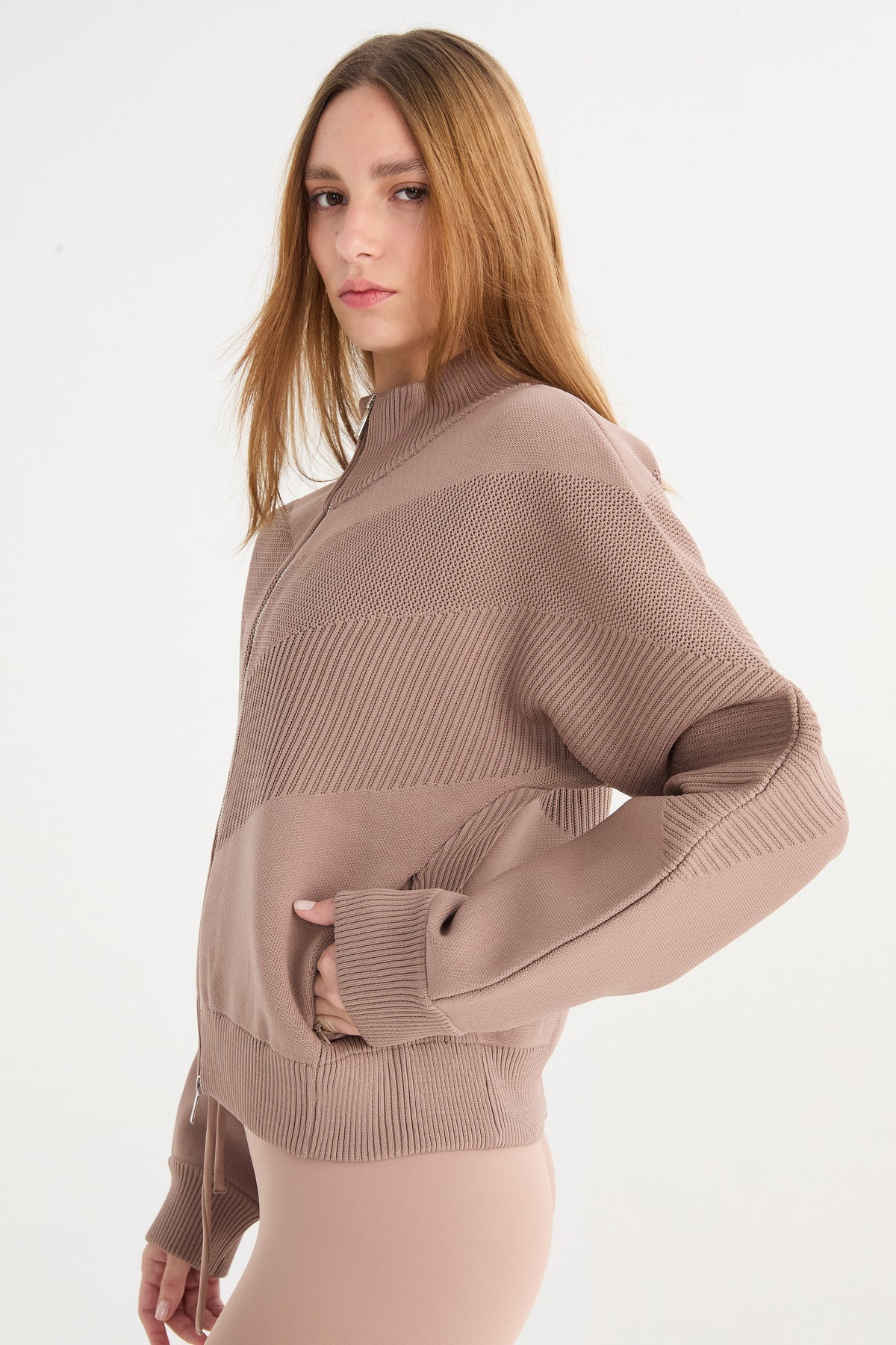Buzo Con Cierre Lyren - Knitwear® - Visón